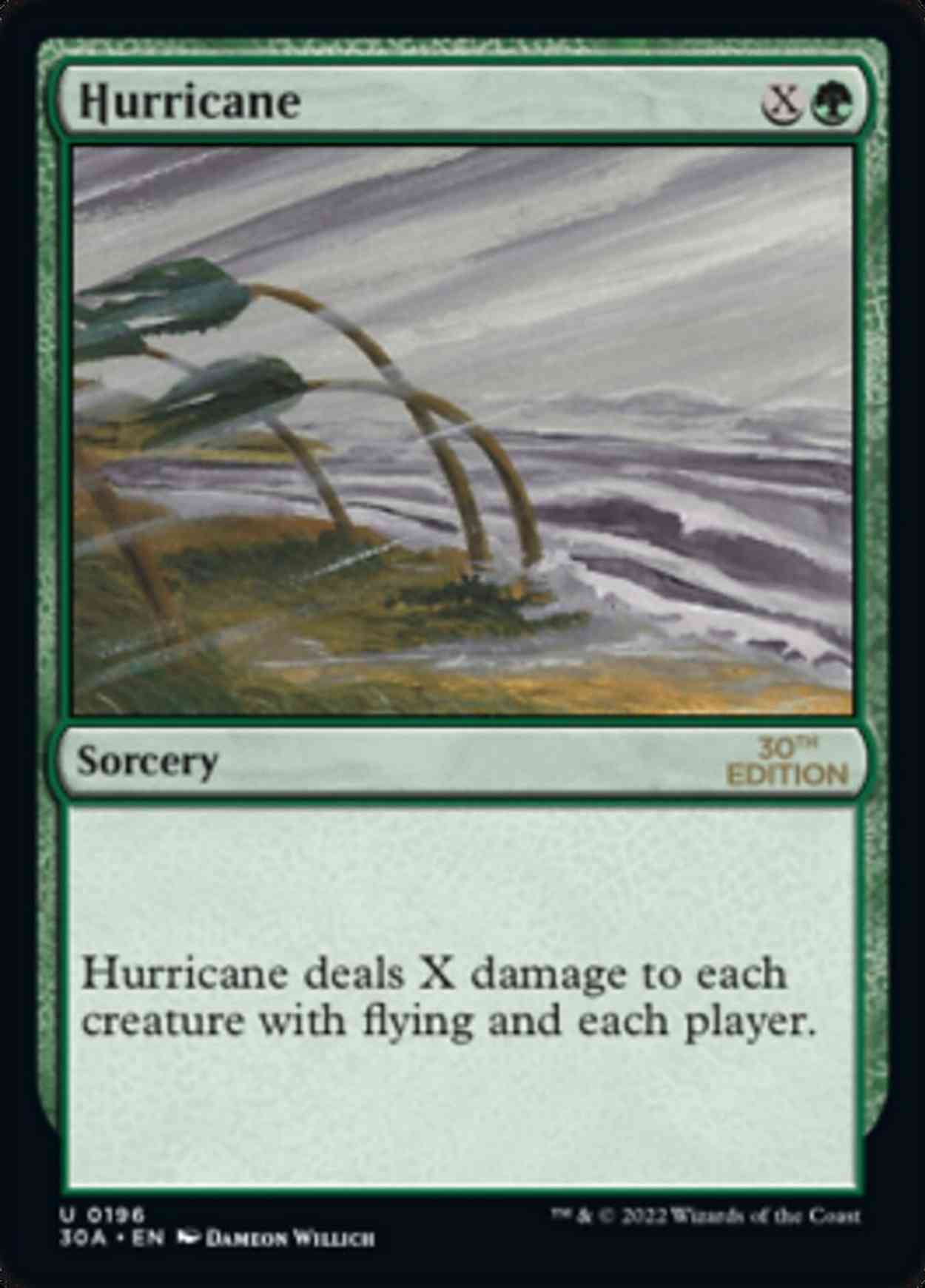 Hurricane magic card front