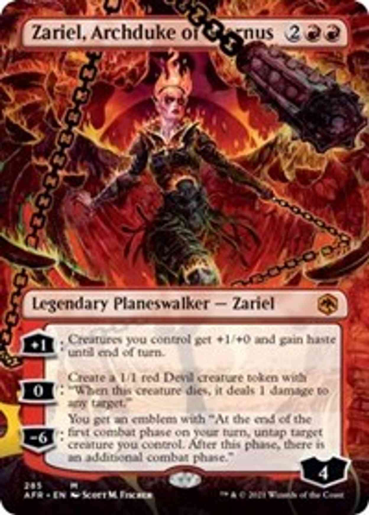 Zariel, Archduke of Avernus (Borderless) magic card front