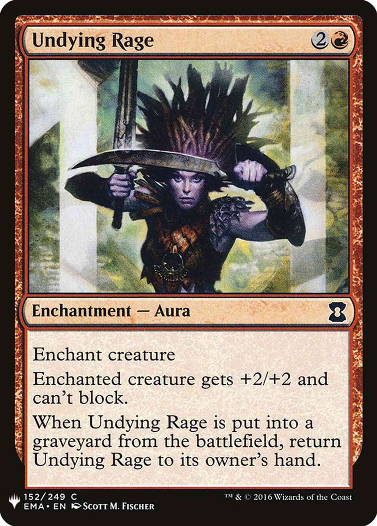 Undying Rage magic card front