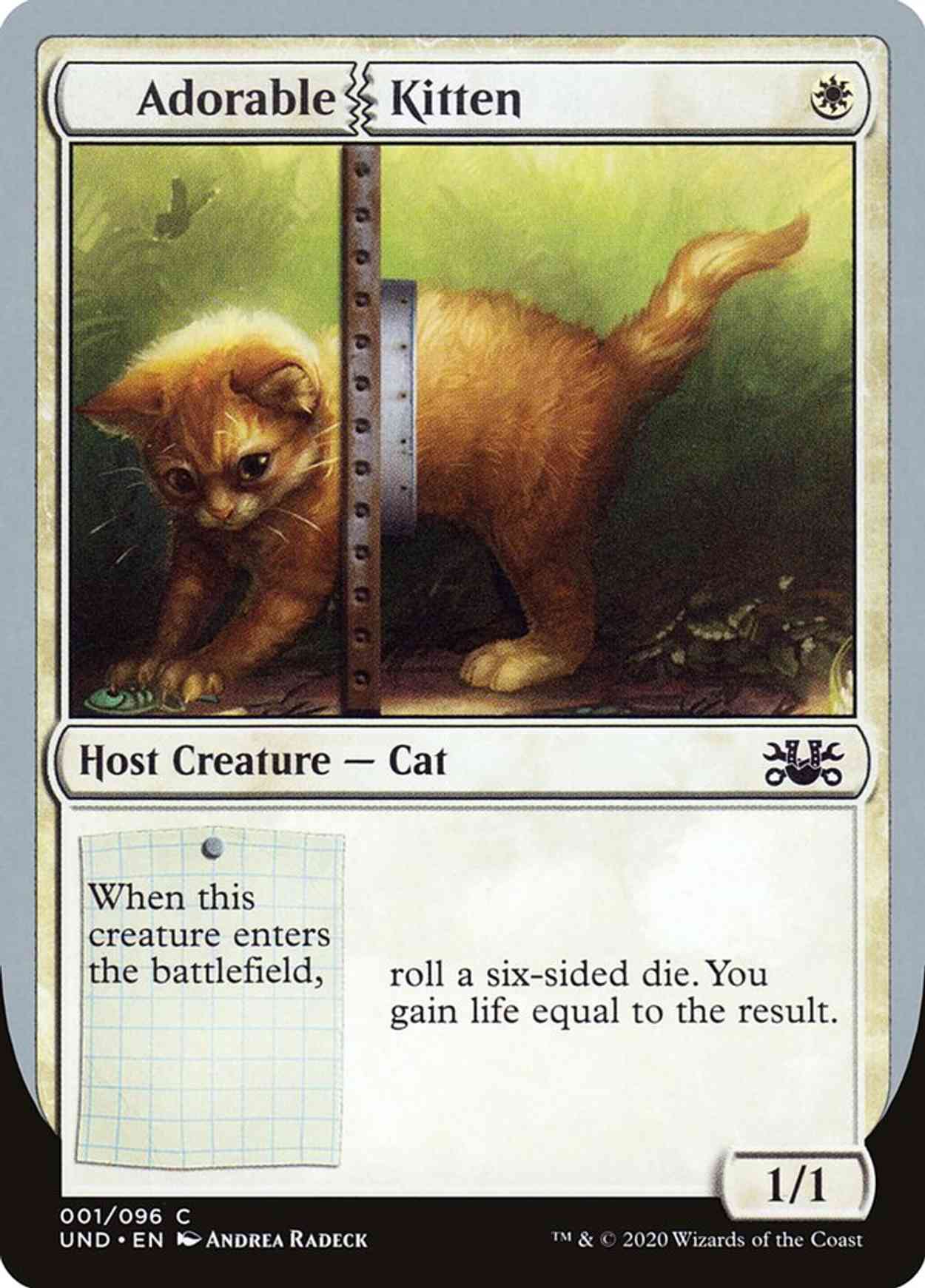 Adorable Kitten magic card front