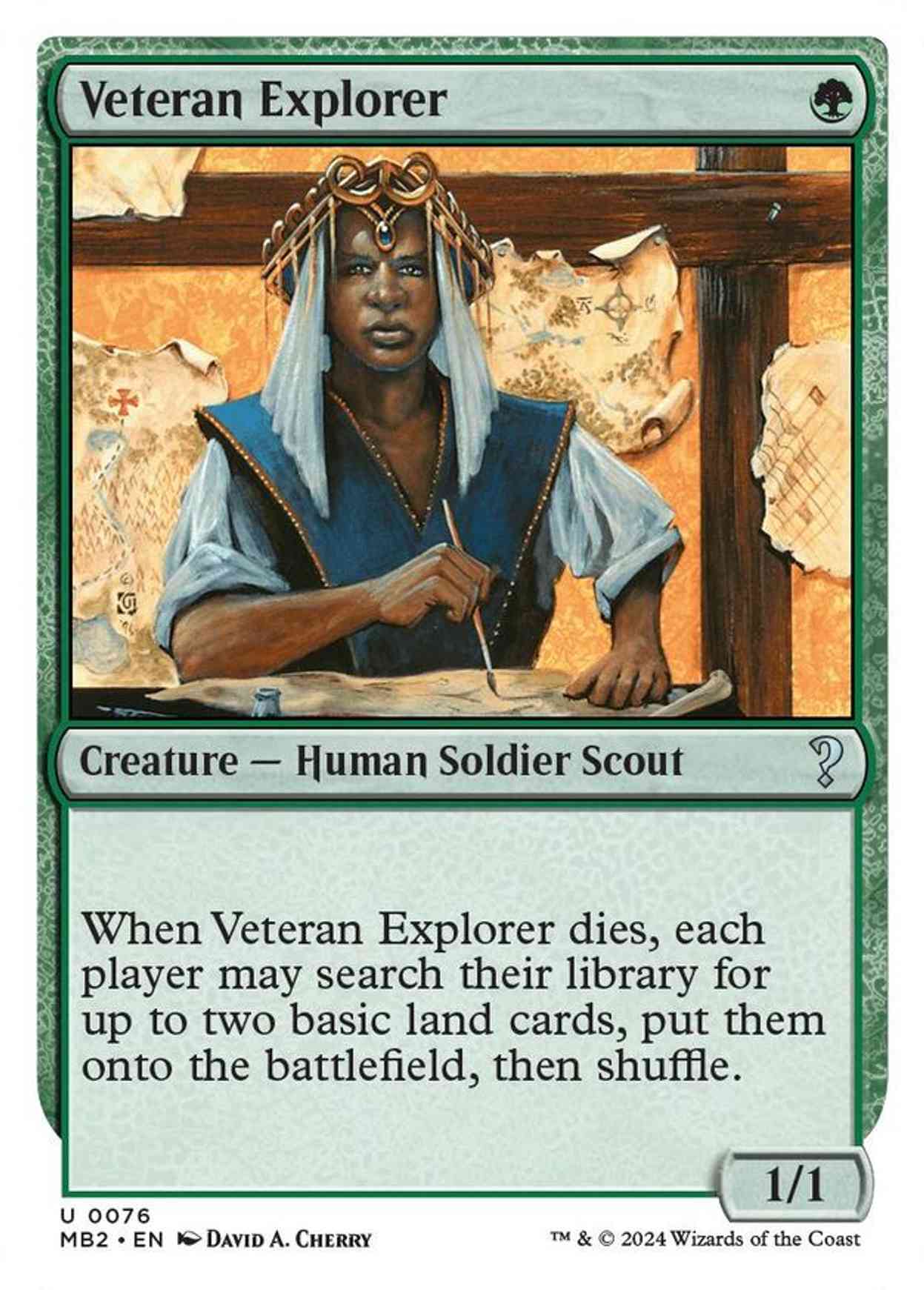 Veteran Explorer (White Border) magic card front