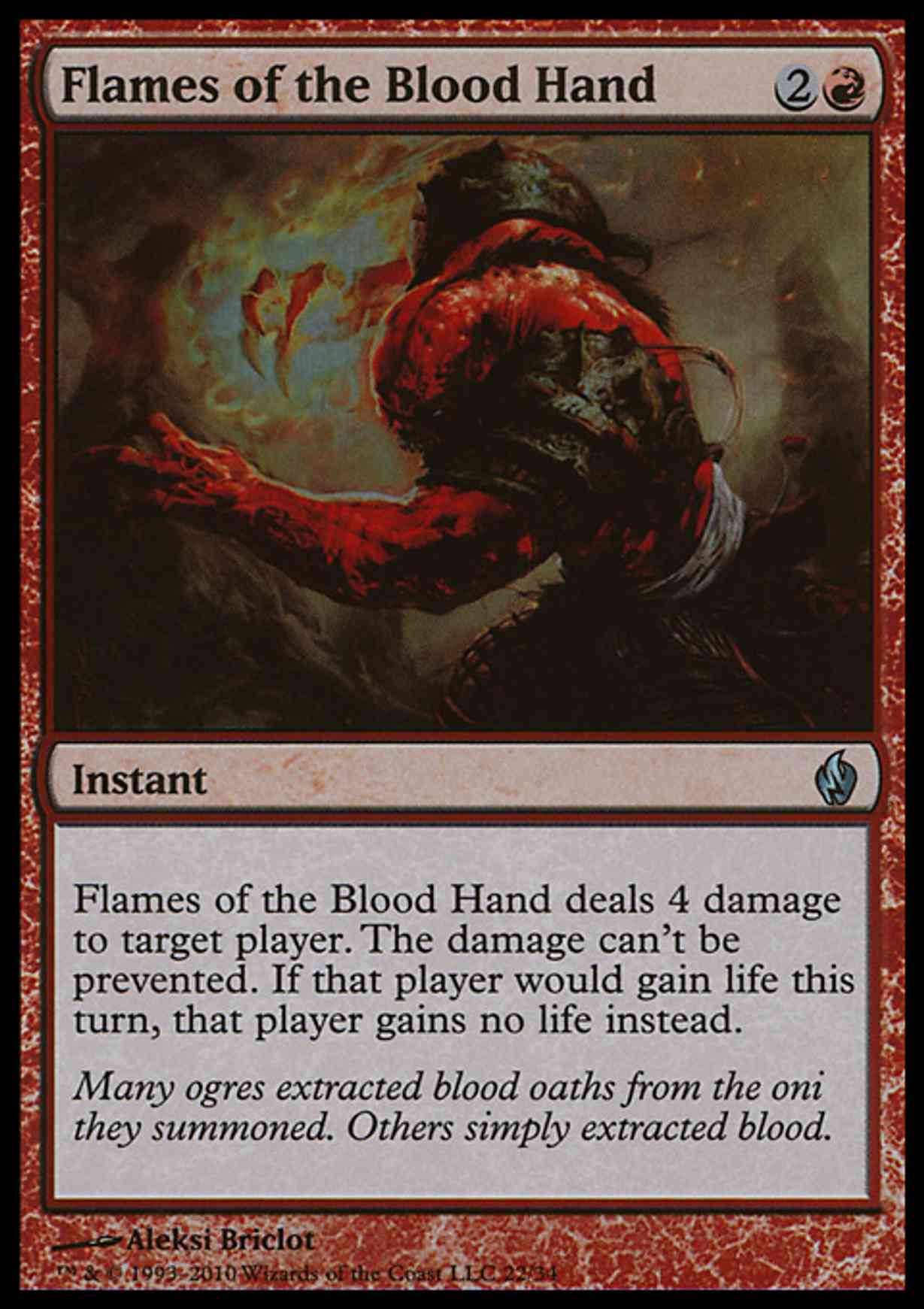 Flames of the Blood Hand magic card front