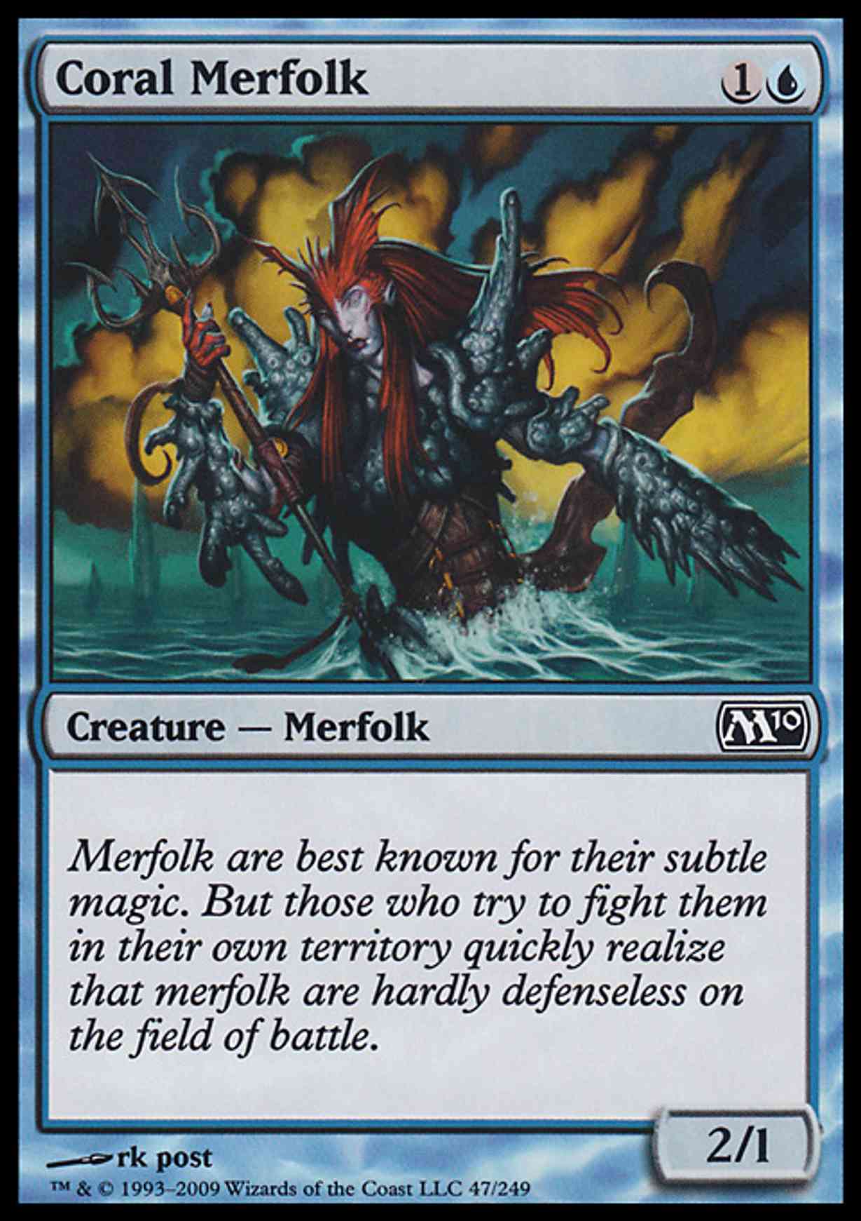 Coral Merfolk magic card front