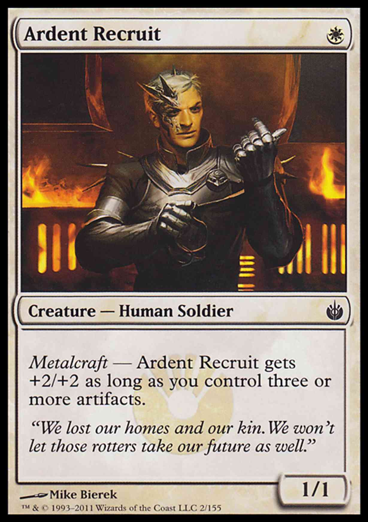 Ardent Recruit magic card front