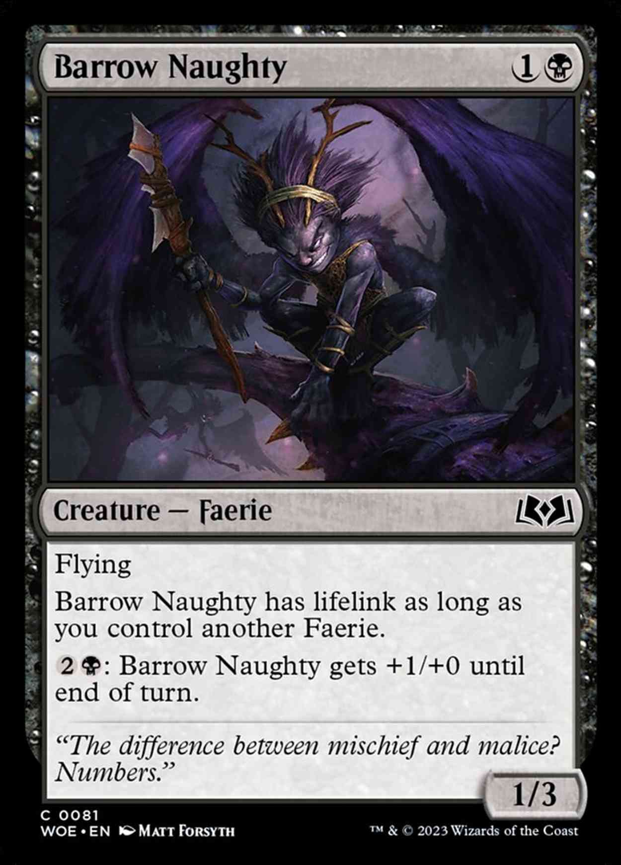 Barrow Naughty magic card front