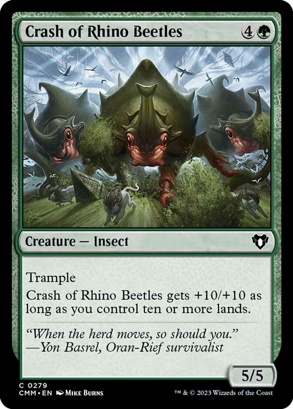 Crash of Rhino Beetles magic card front