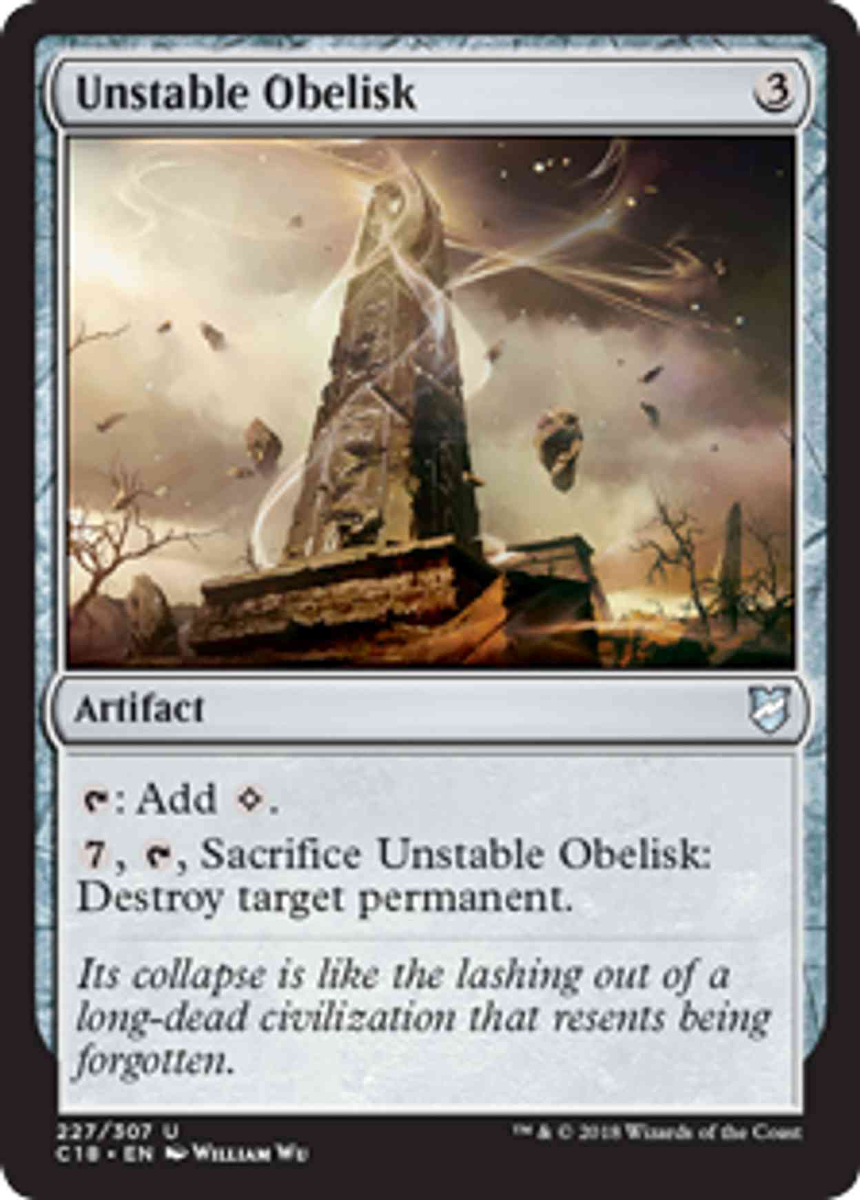 Unstable Obelisk magic card front