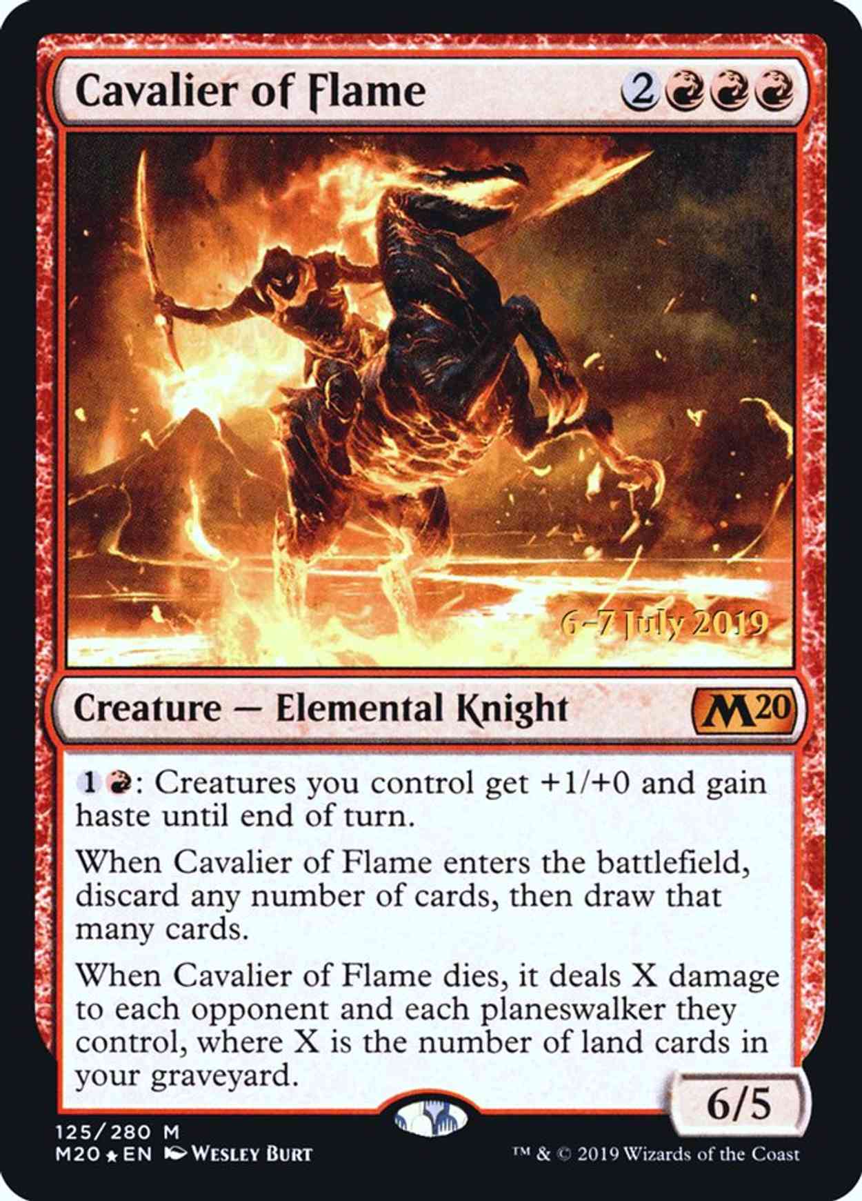 Cavalier of Flame magic card front