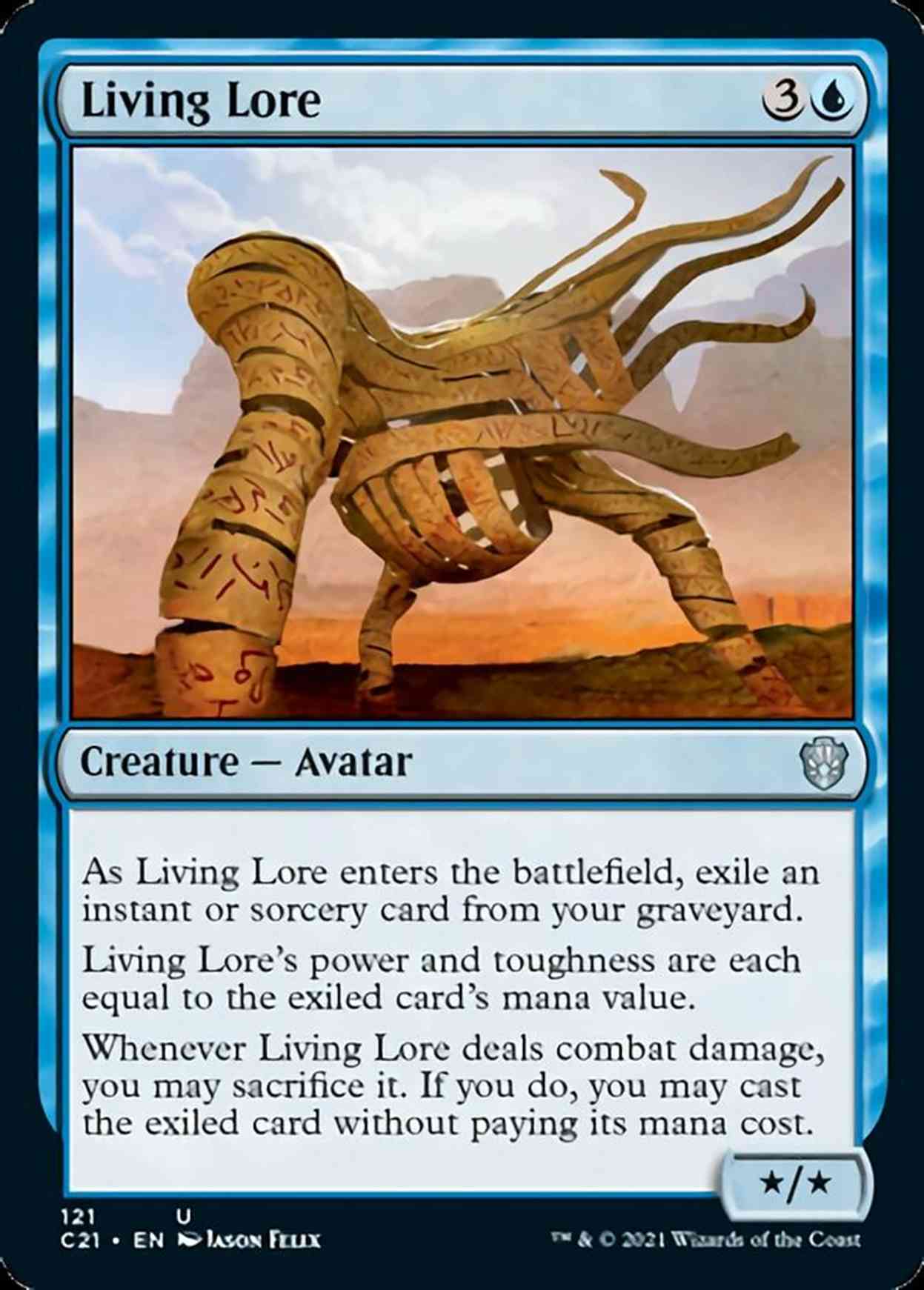 Living Lore magic card front