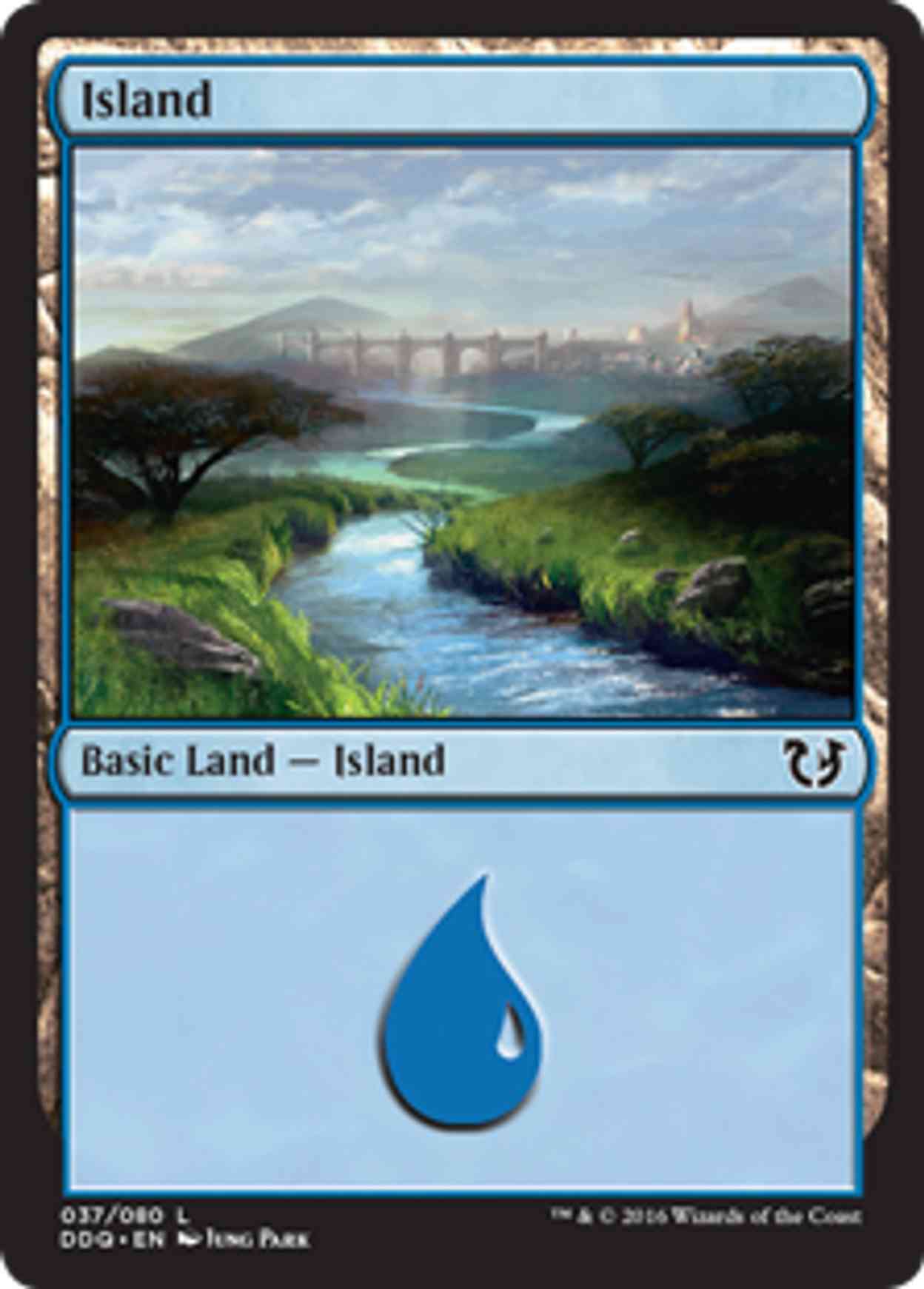 Island (37) magic card front