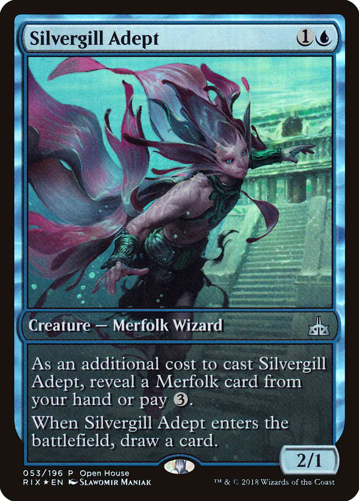 Silvergill Adept magic card front