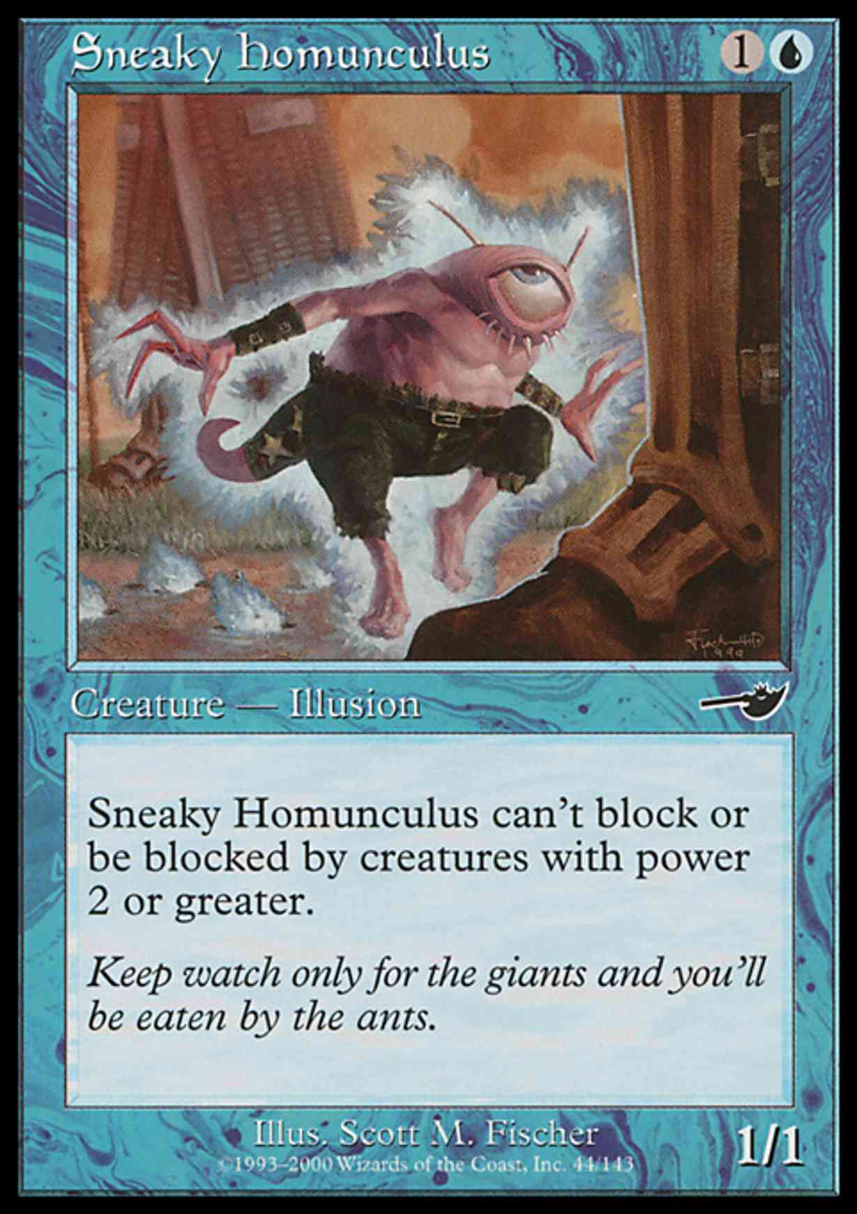 Sneaky Homunculus magic card front