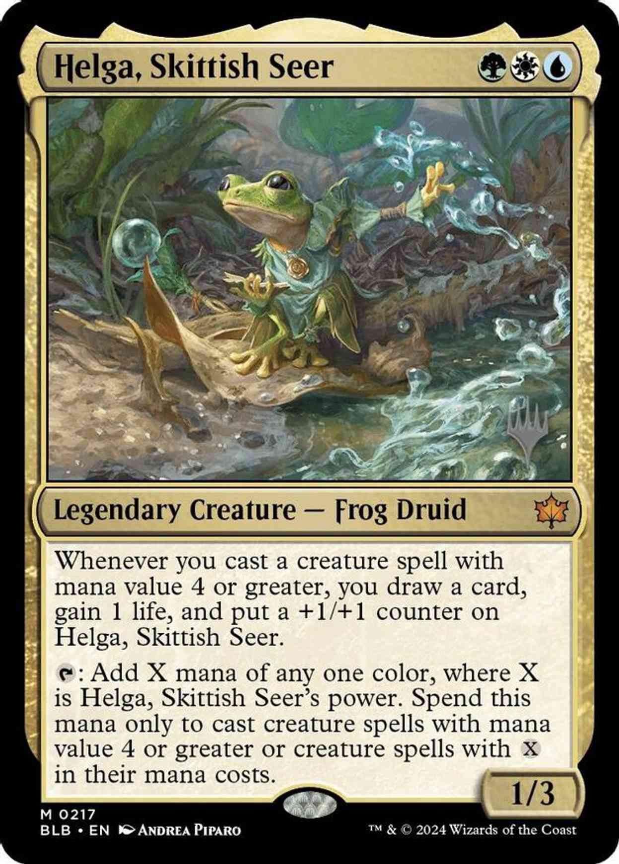 Helga, Skittish Seer magic card front