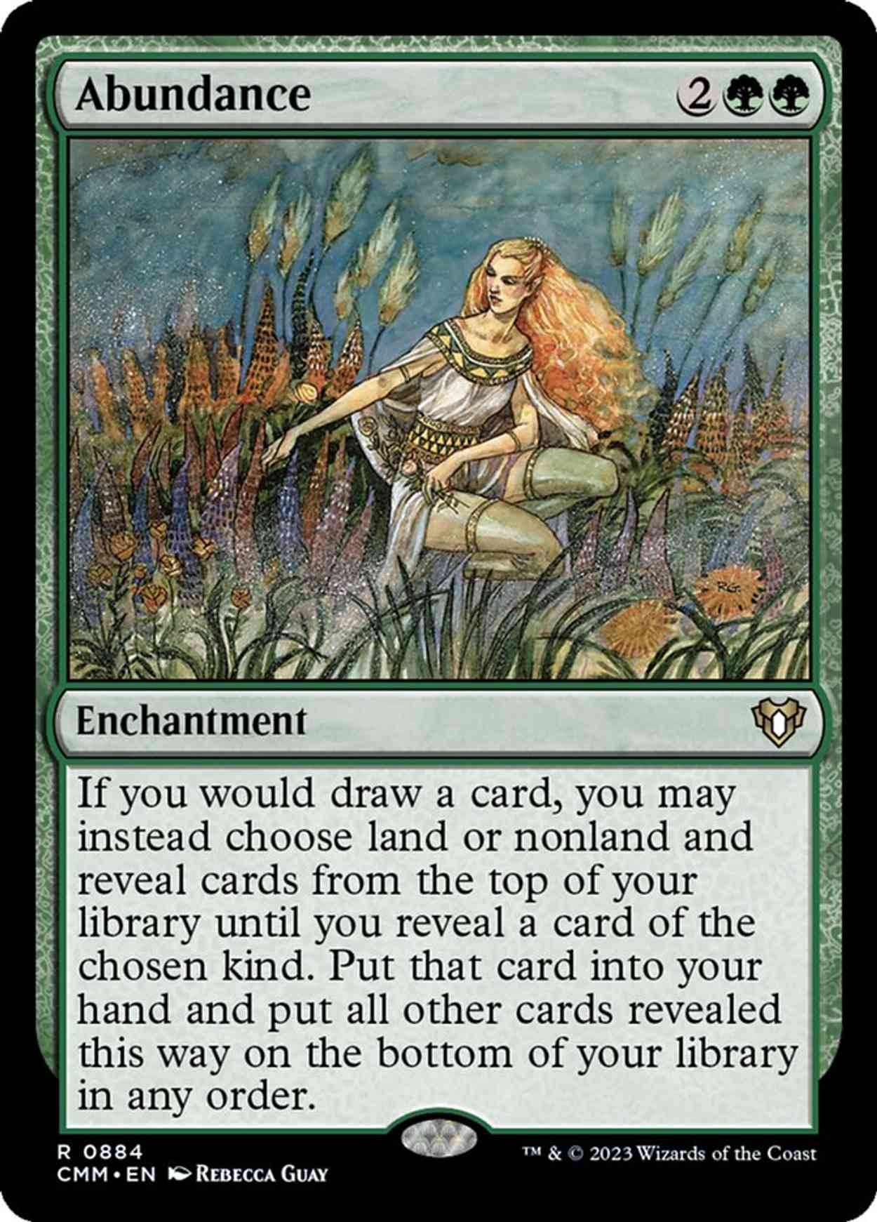 Abundance magic card front