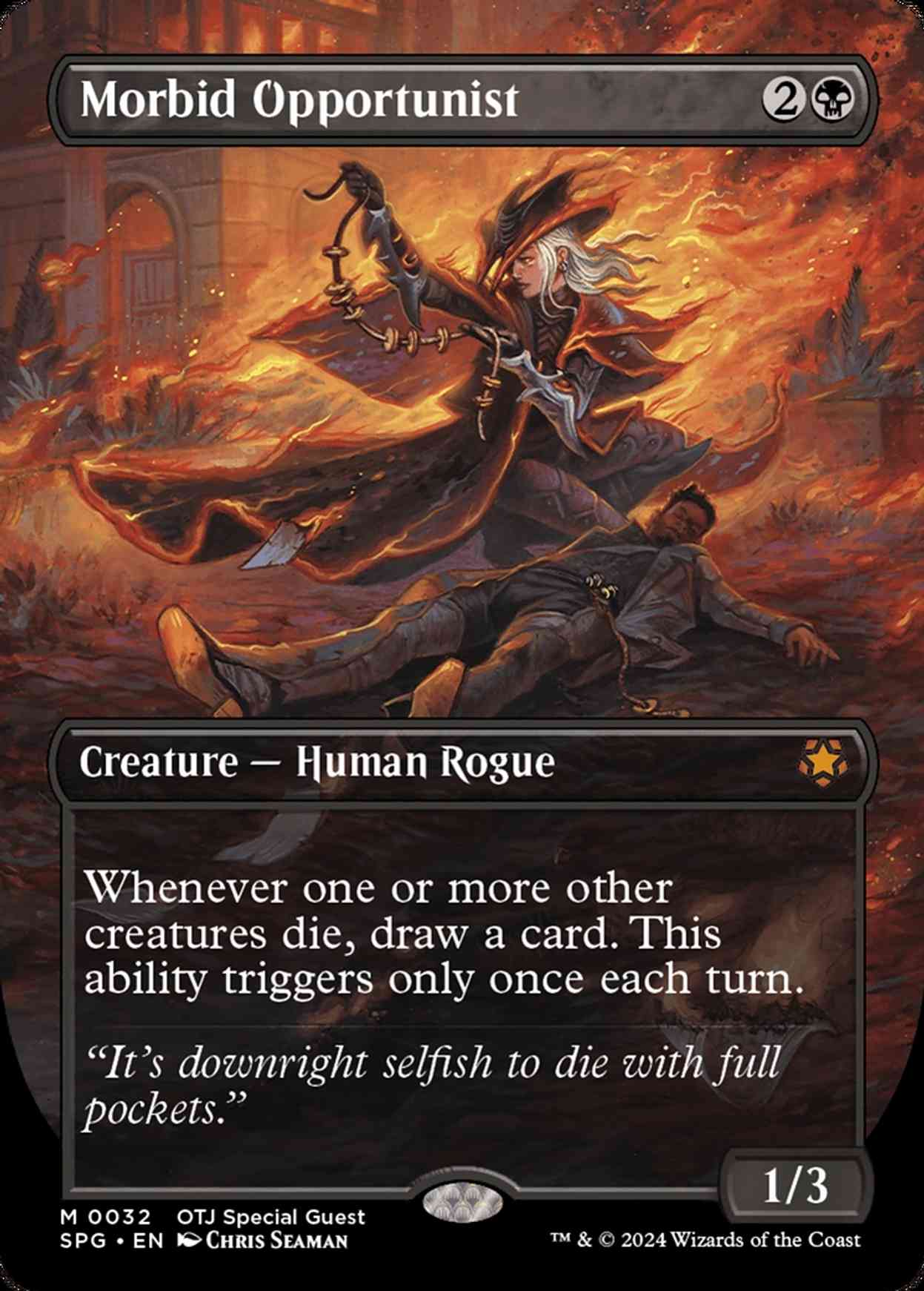Morbid Opportunist (Borderless) magic card front