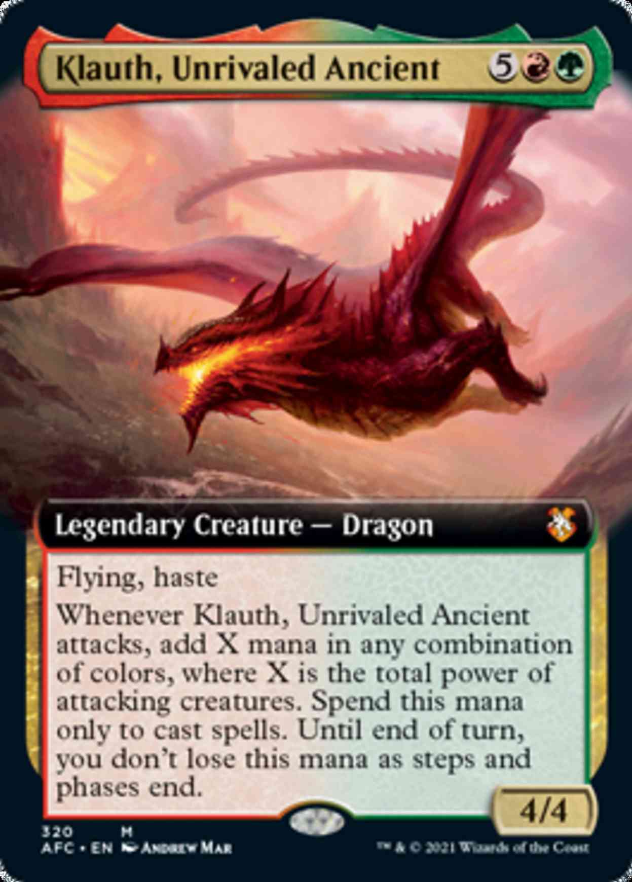 Klauth, Unrivaled Ancient (Extended Art) magic card front