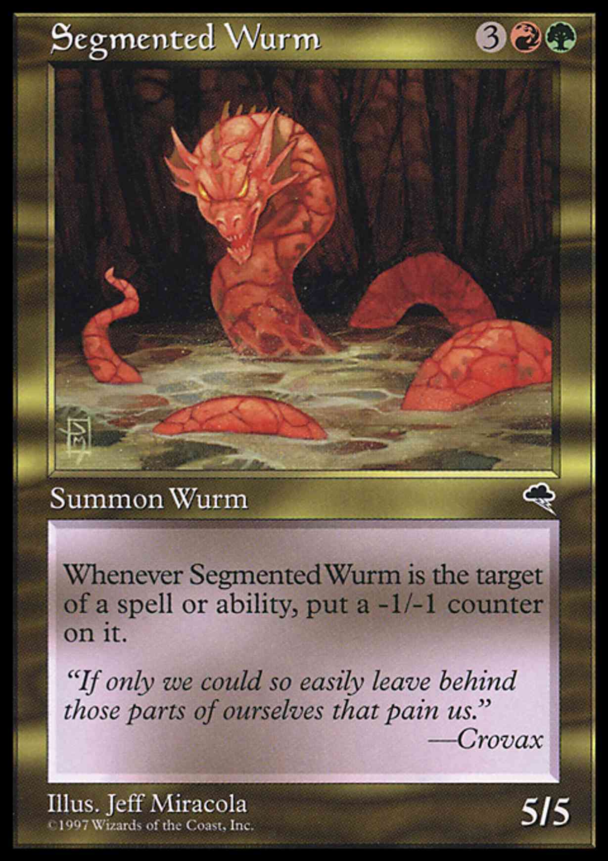 Segmented Wurm magic card front