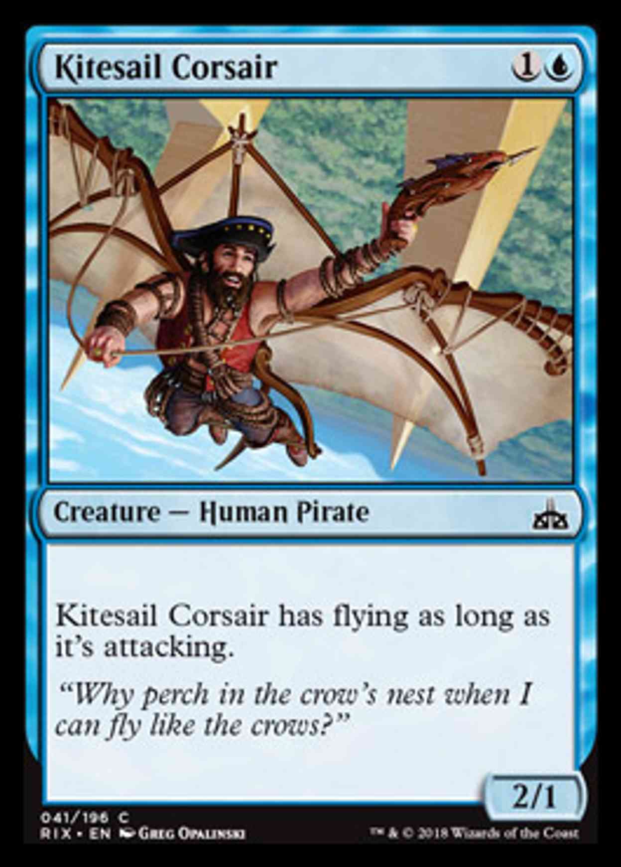 Kitesail Corsair magic card front