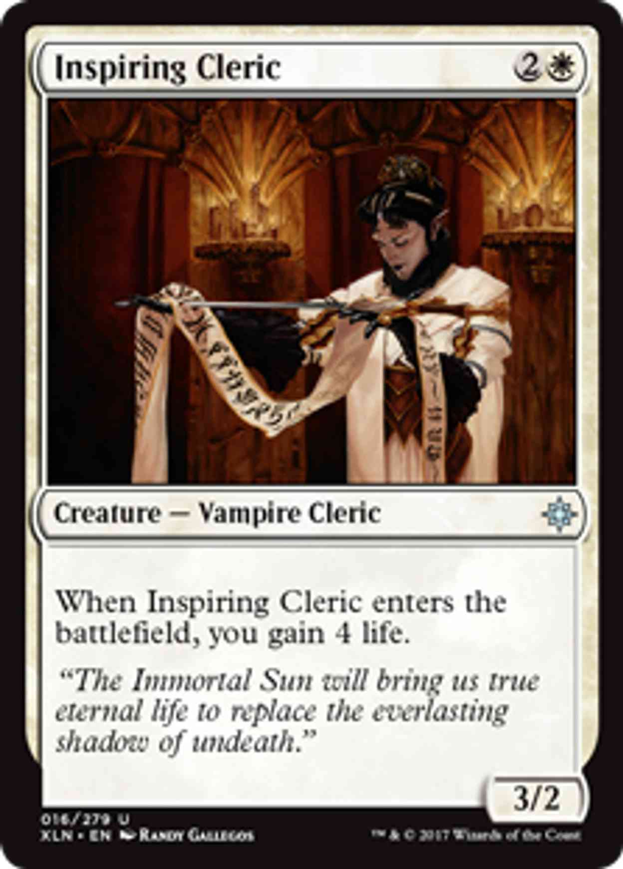 Inspiring Cleric magic card front