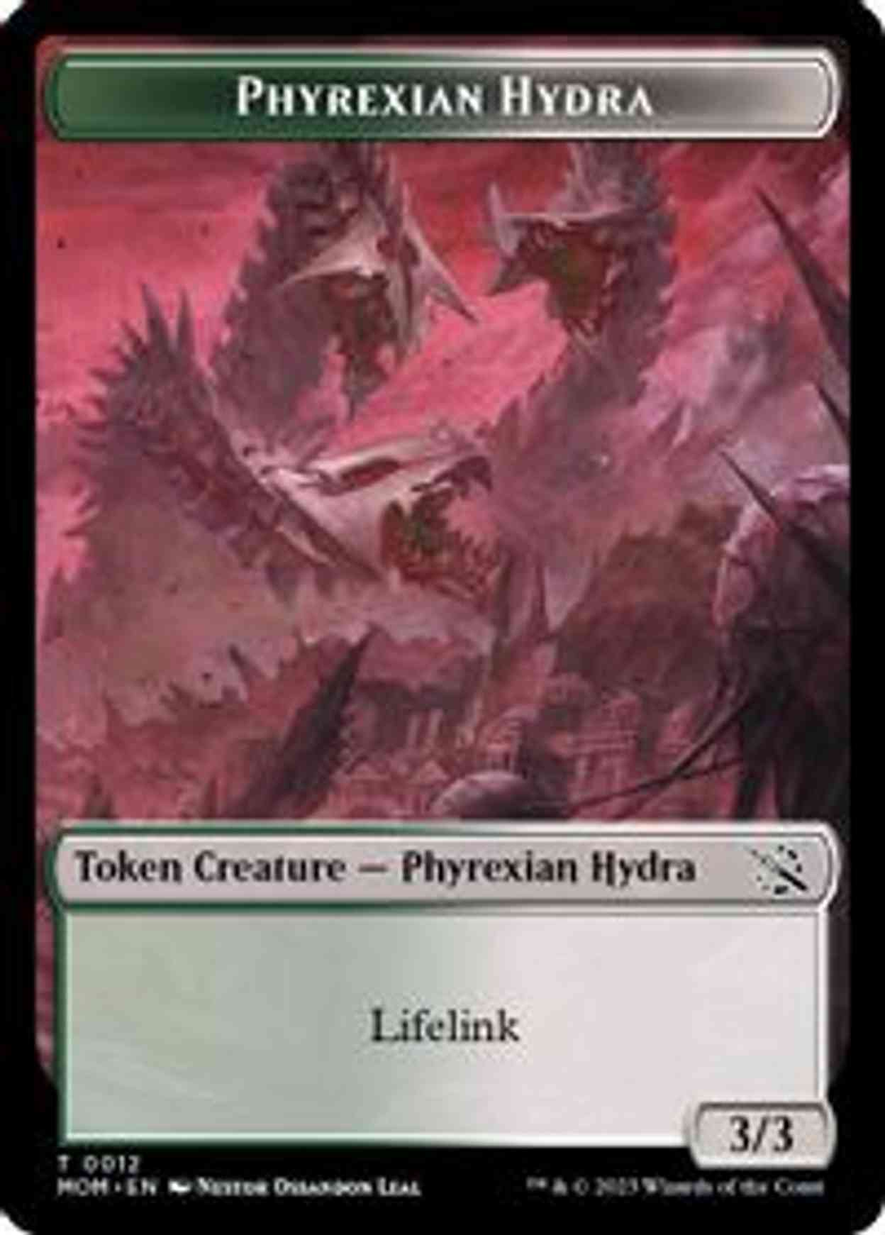 Phyrexian Hydra (0012) Token magic card front
