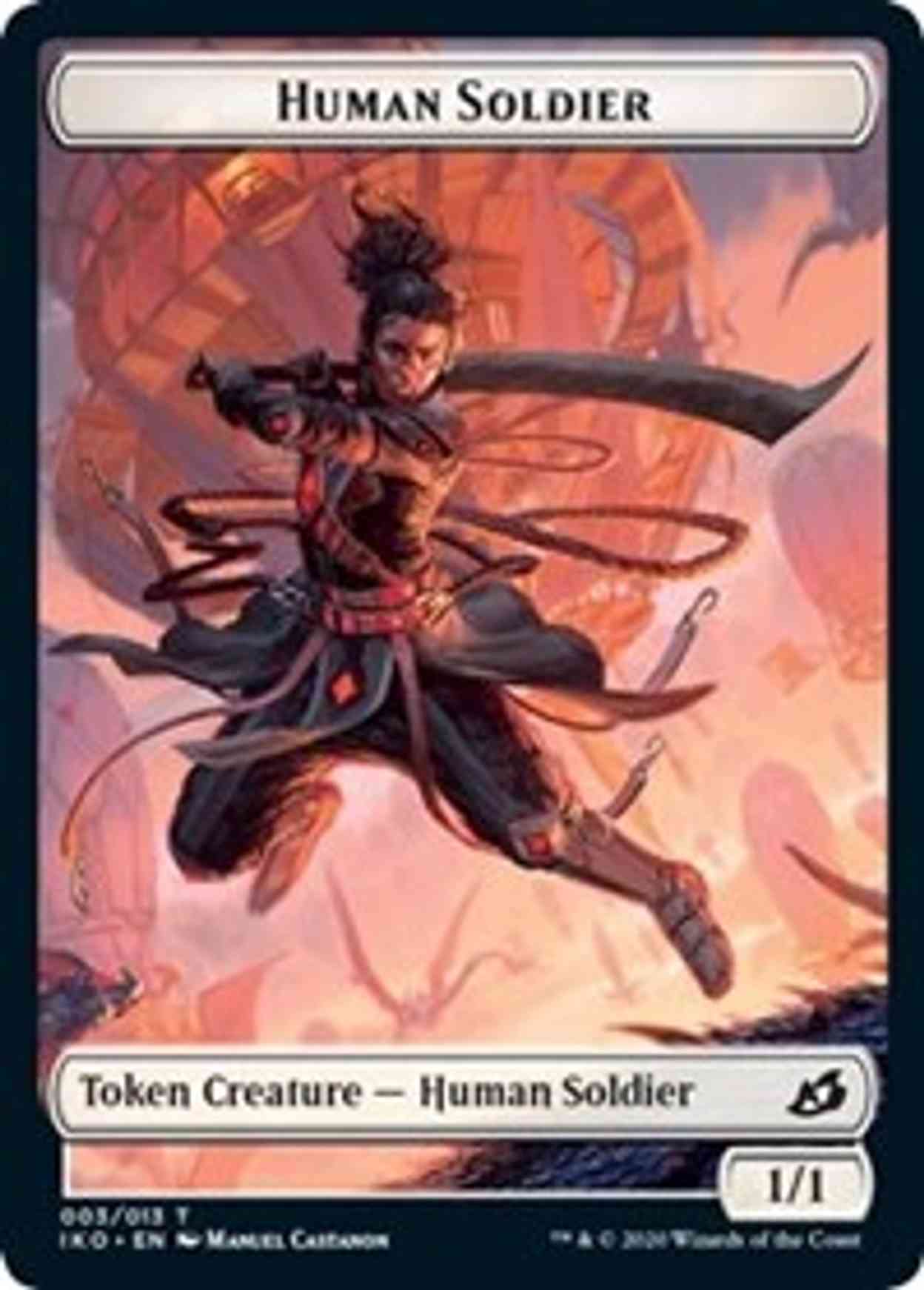 Human Soldier (003) // Zombie Double-sided Token magic card front