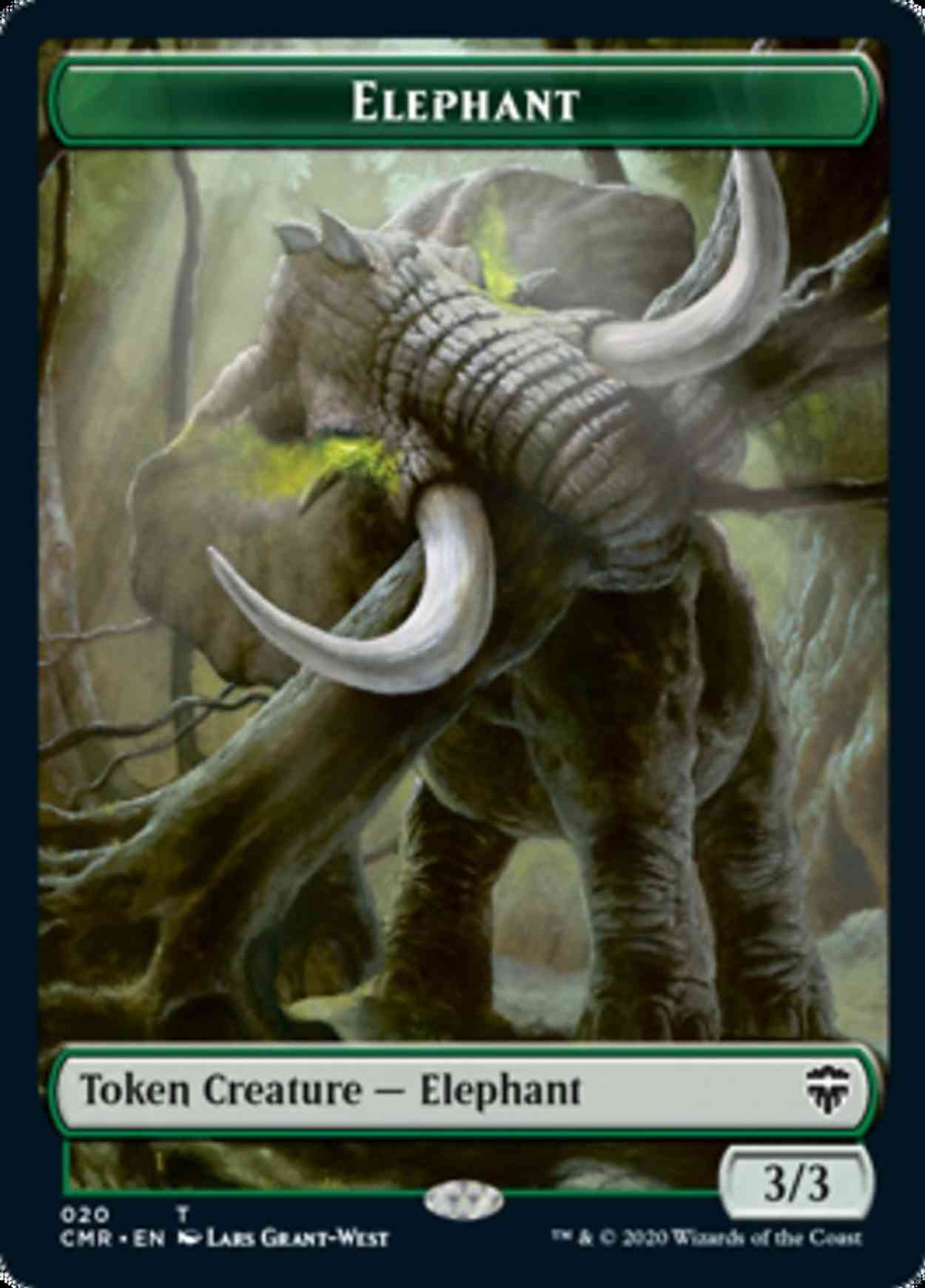 Elephant // Soldier Double-sided Token magic card front