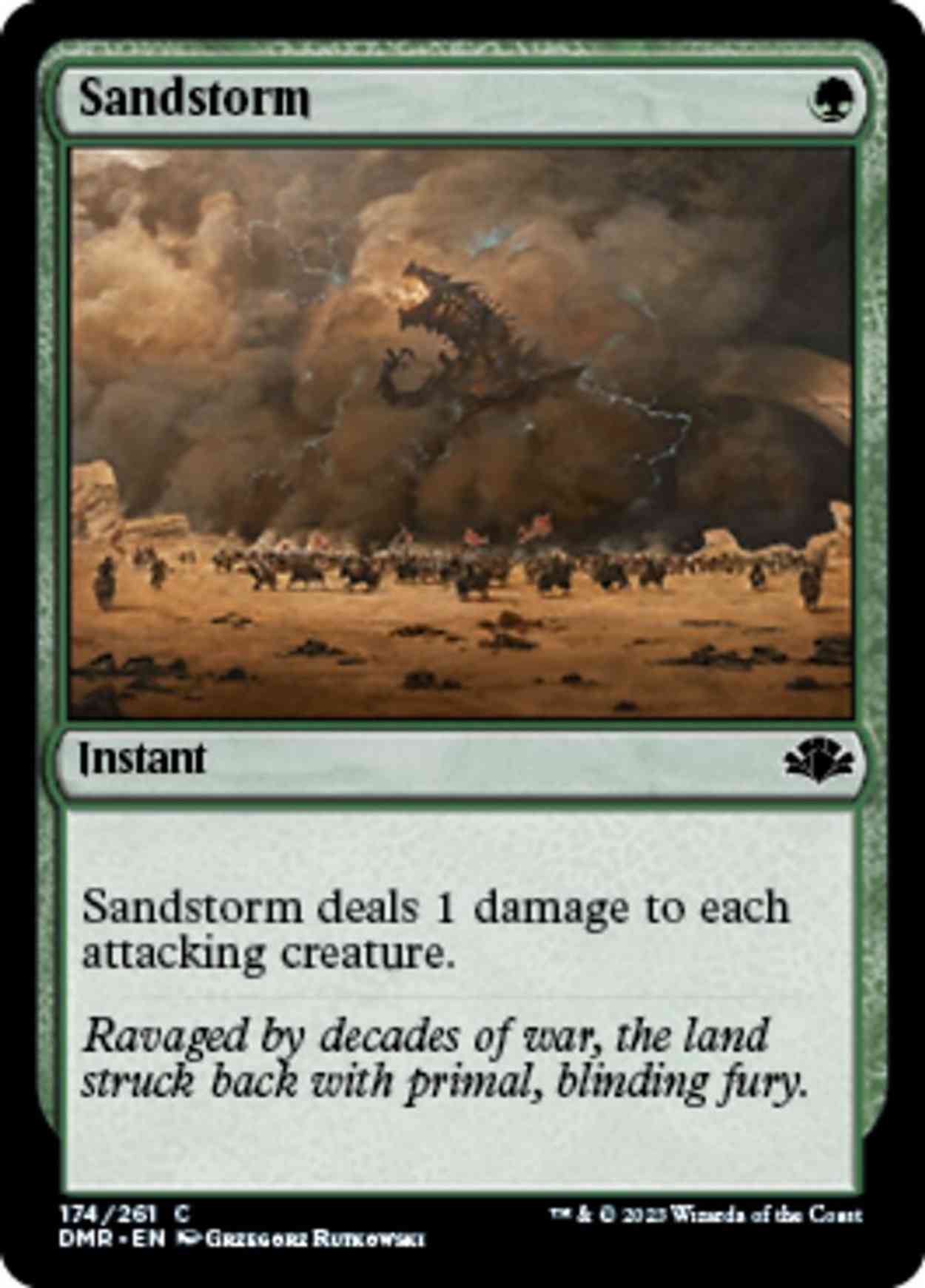 Sandstorm magic card front