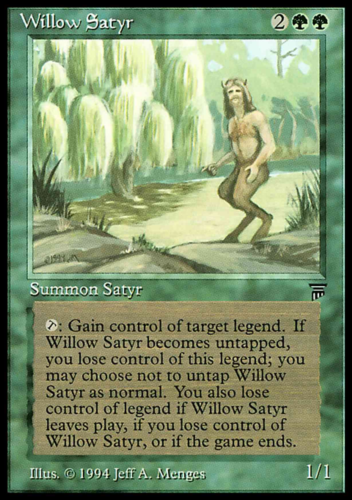 Willow Satyr magic card front