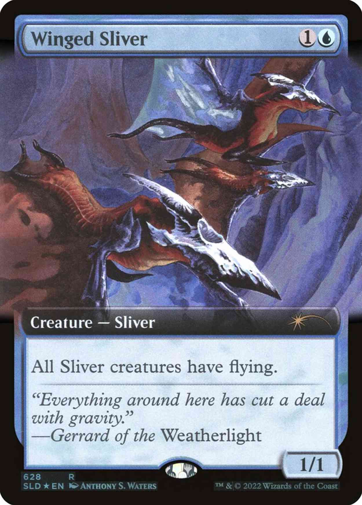 Winged Sliver (Extended Art) magic card front