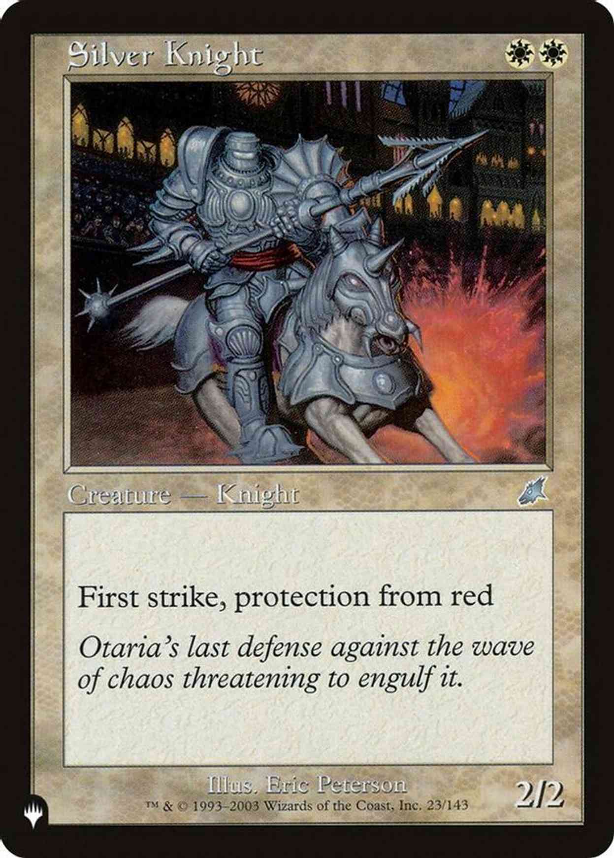 Silver Knight magic card front