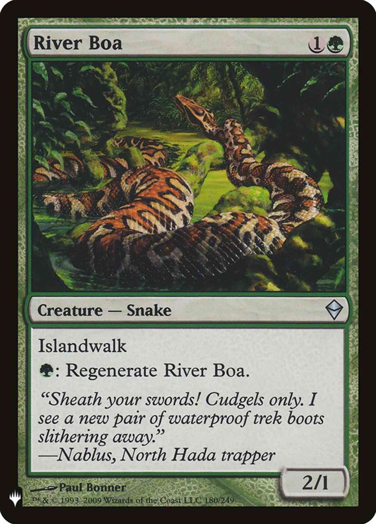 River Boa magic card front