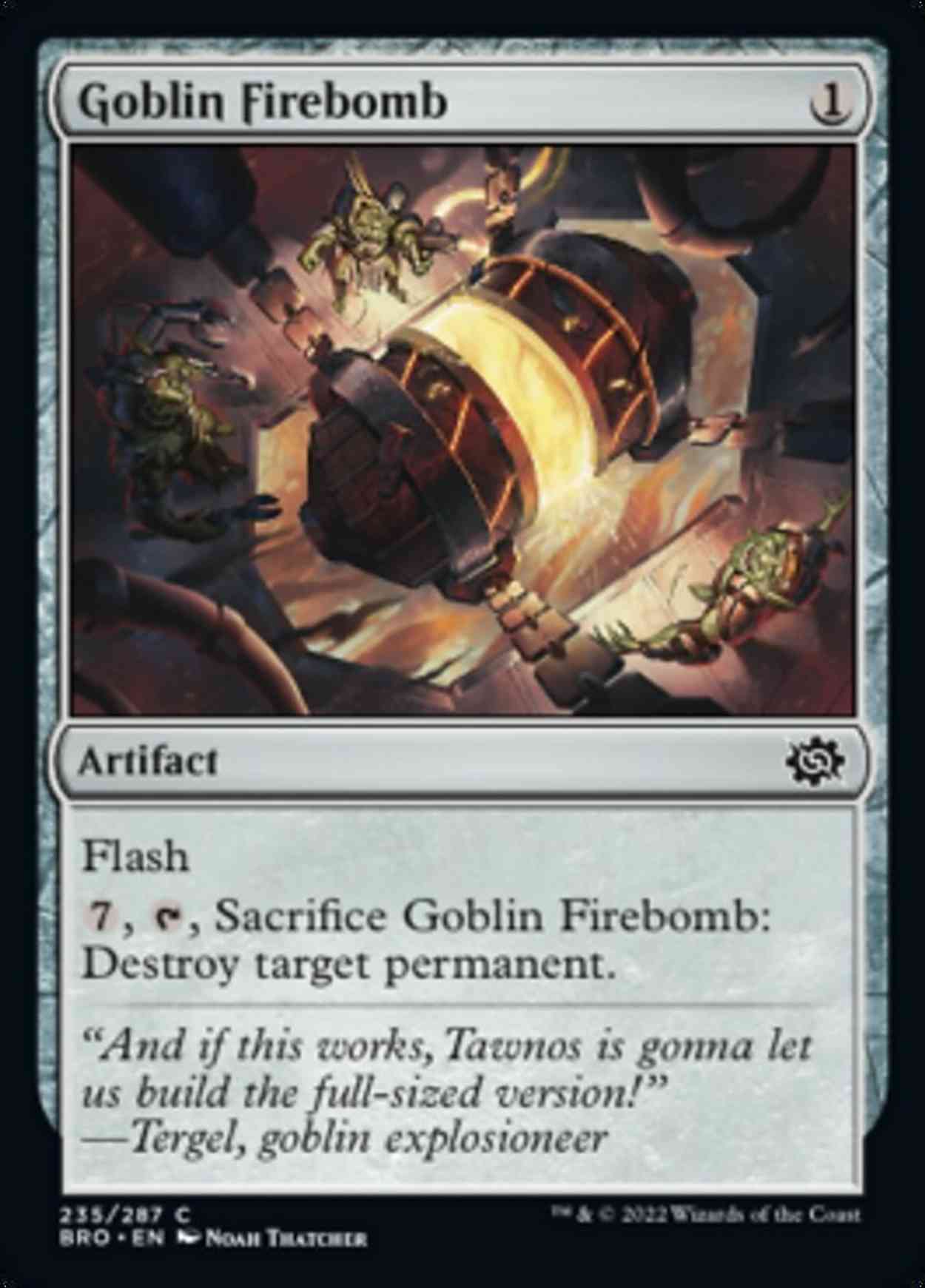 Goblin Firebomb magic card front