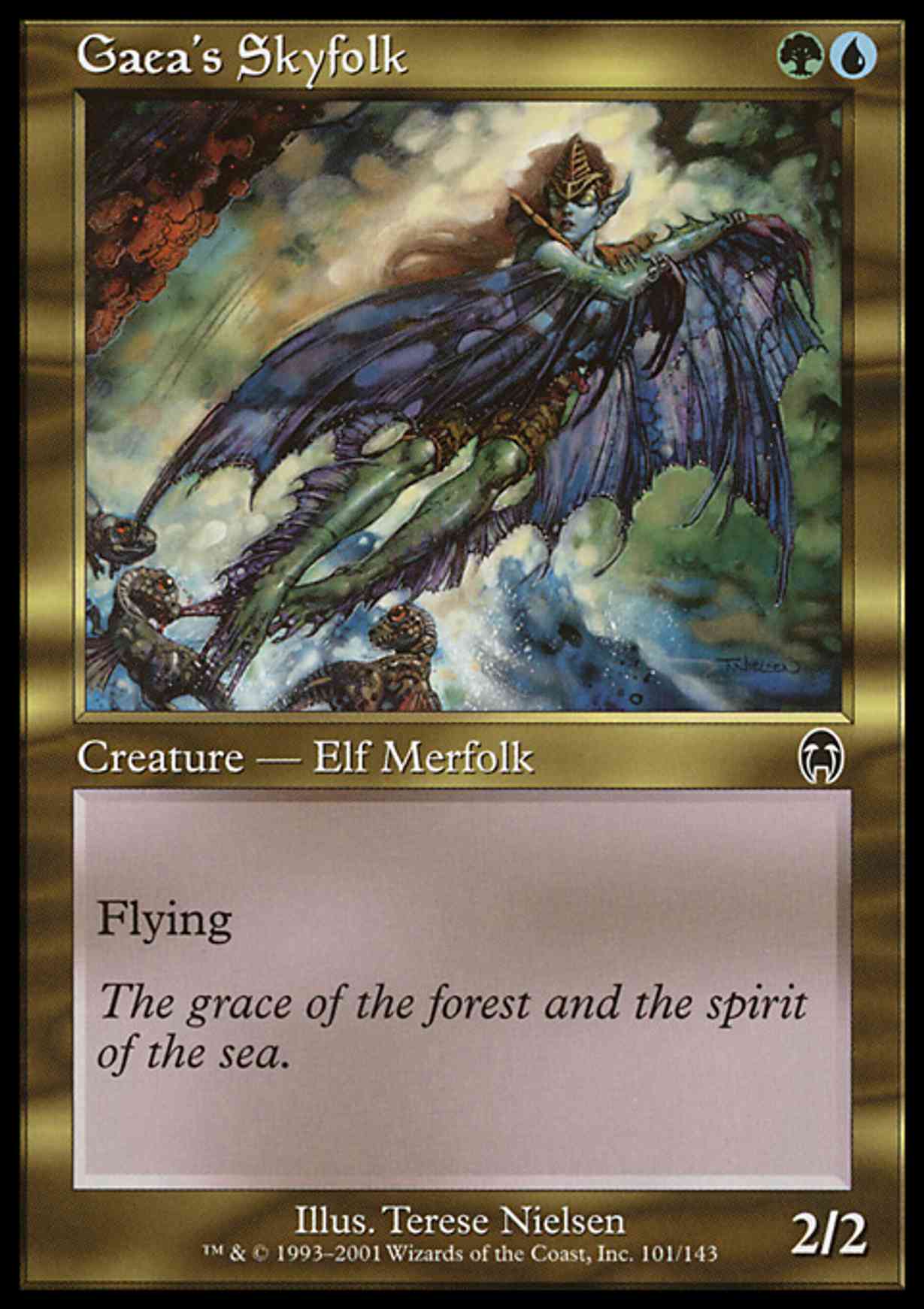 Gaea's Skyfolk magic card front