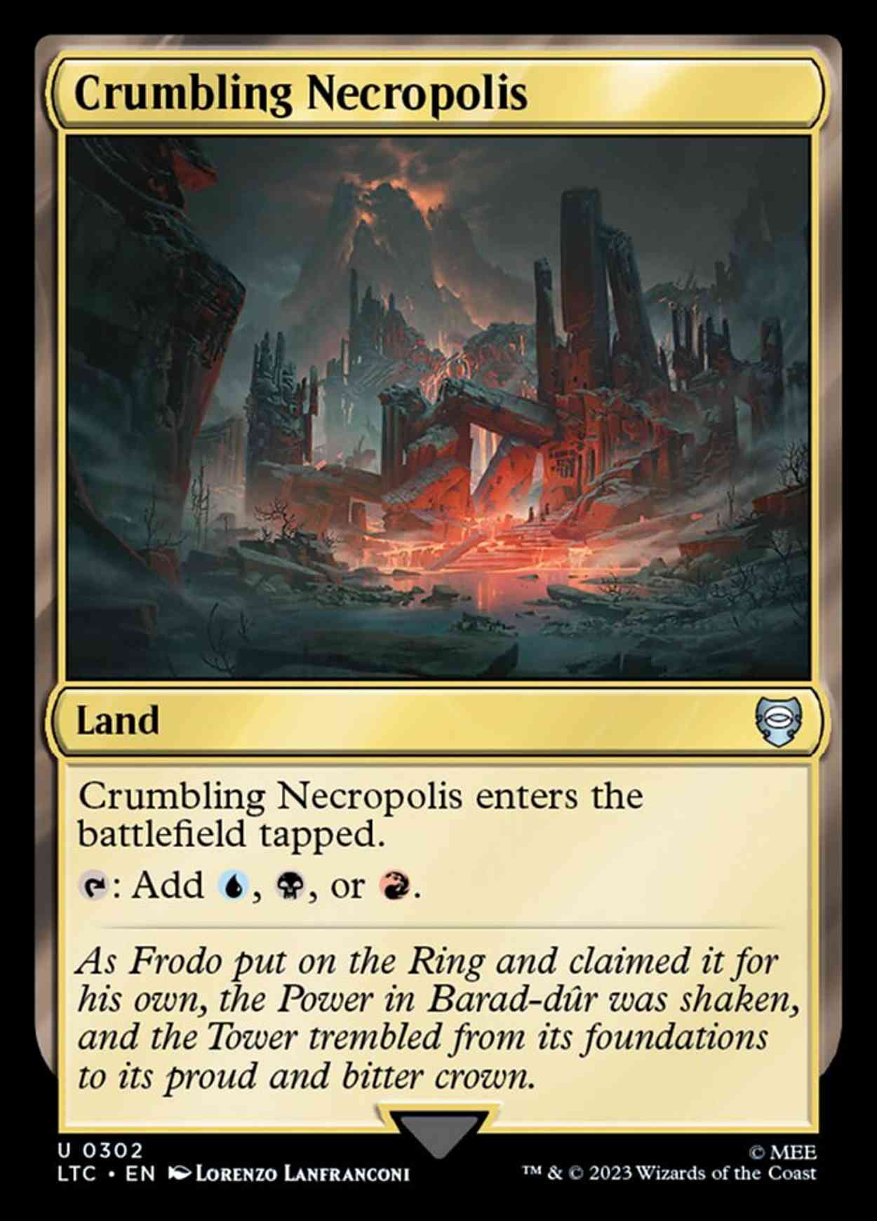 Crumbling Necropolis magic card front