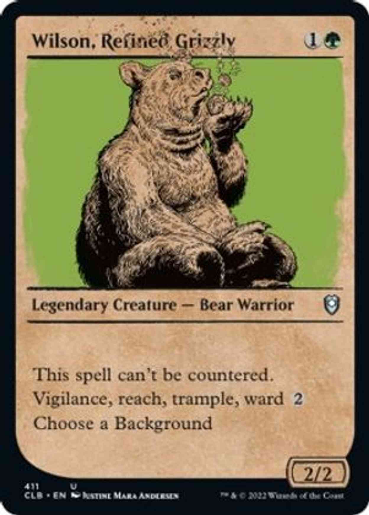 Wilson, Refined Grizzly (Showcase) magic card front