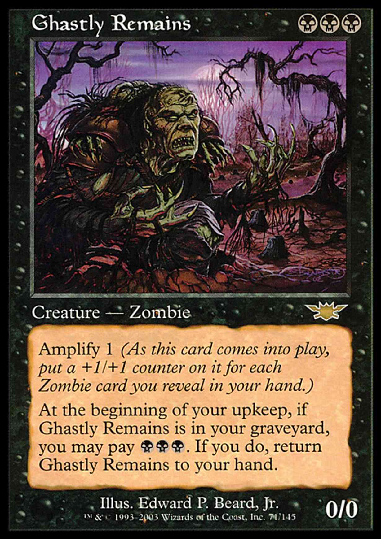 Ghastly Remains magic card front