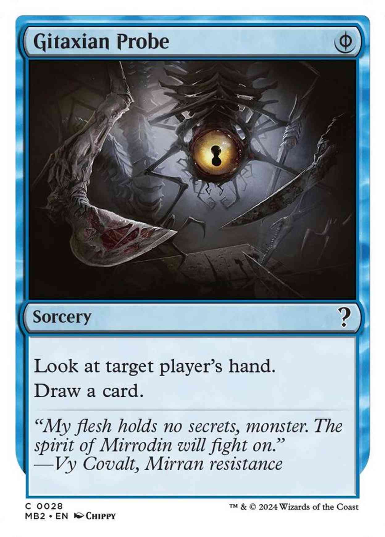 Gitaxian Probe (White Border) magic card front