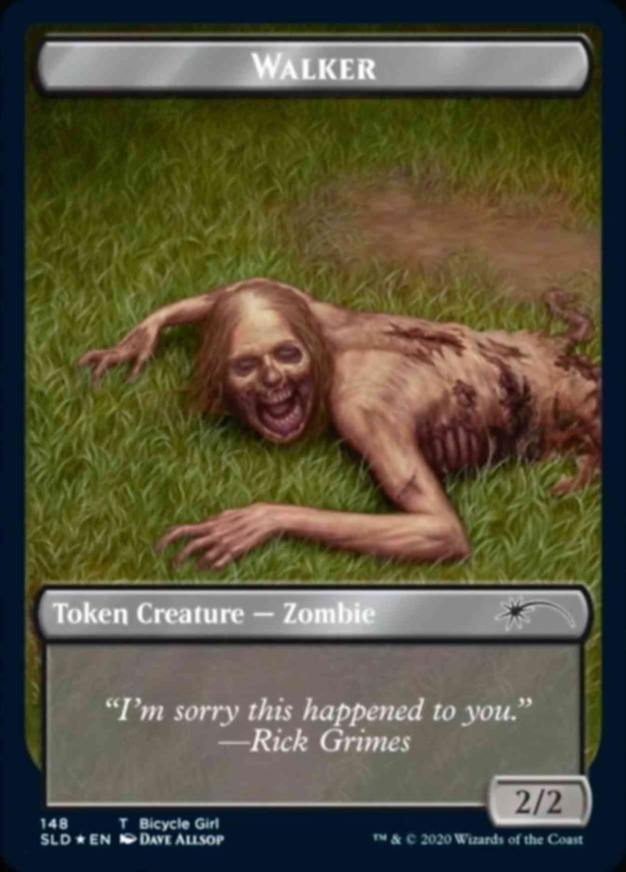 Walker (Bicycle Girl // Well Walker) Double-sided Token magic card front