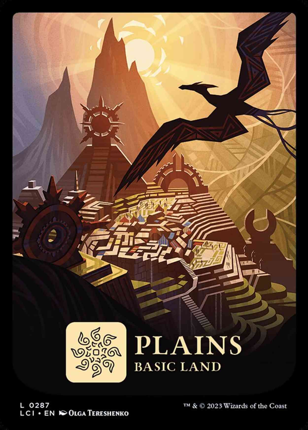 Plains (0287) magic card front