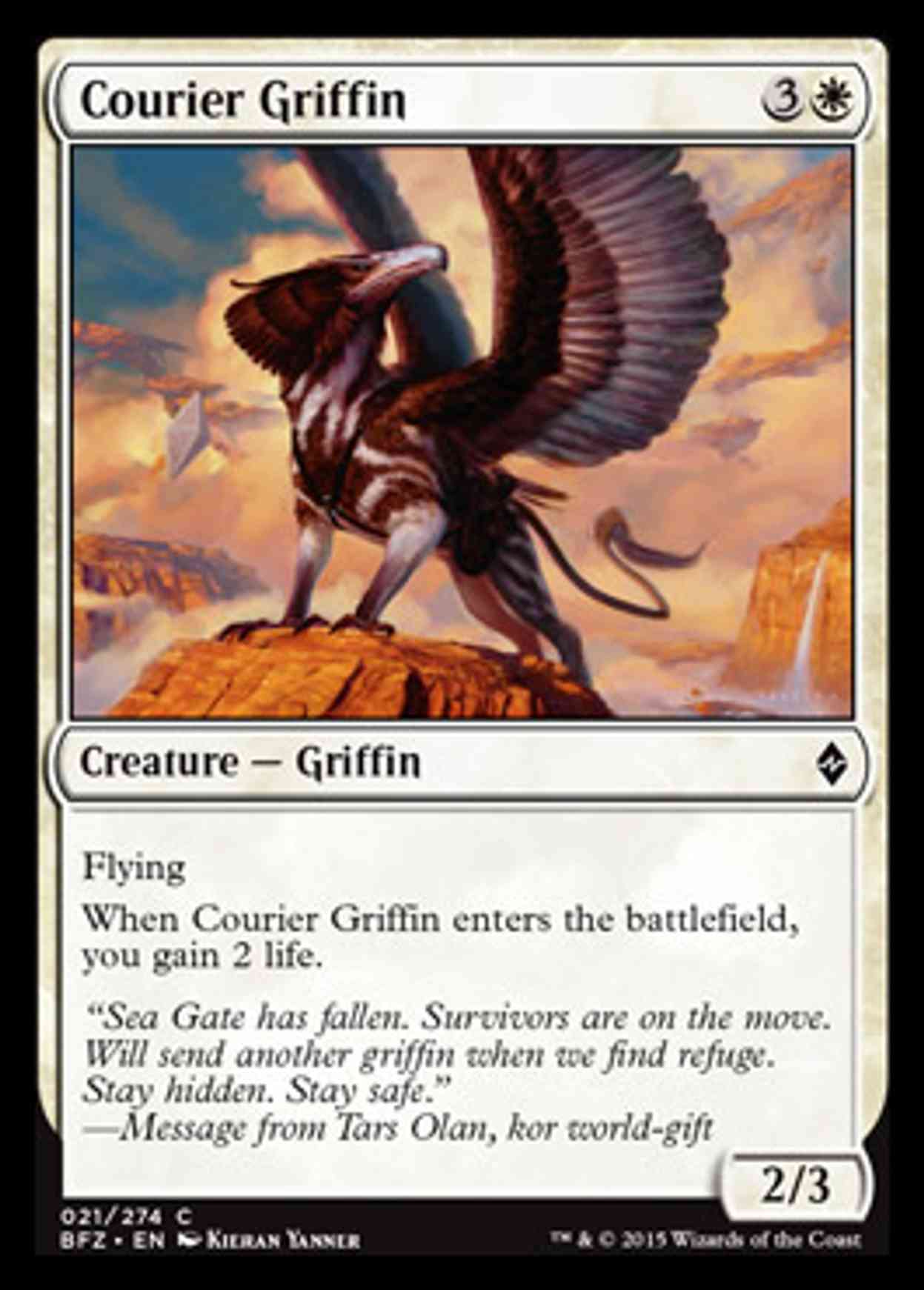 Courier Griffin magic card front