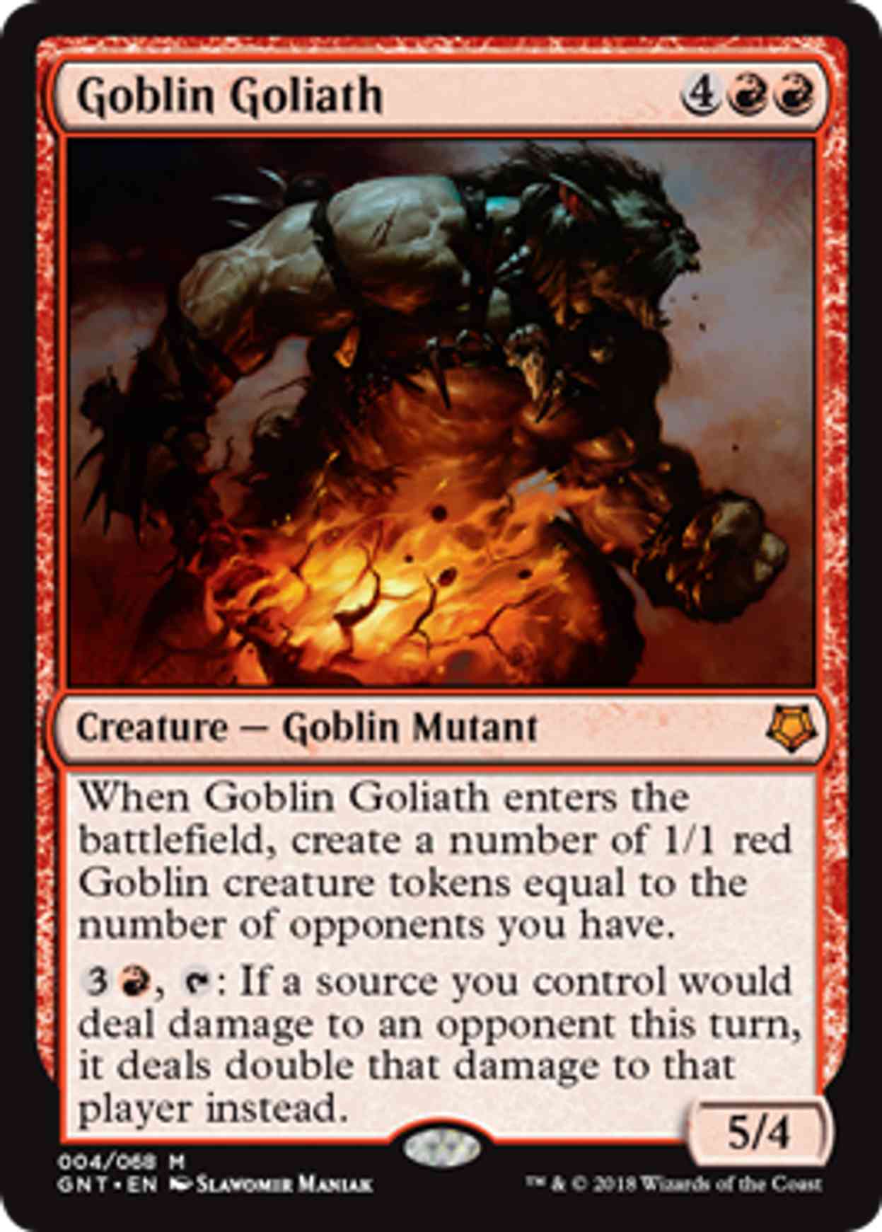 Goblin Goliath magic card front