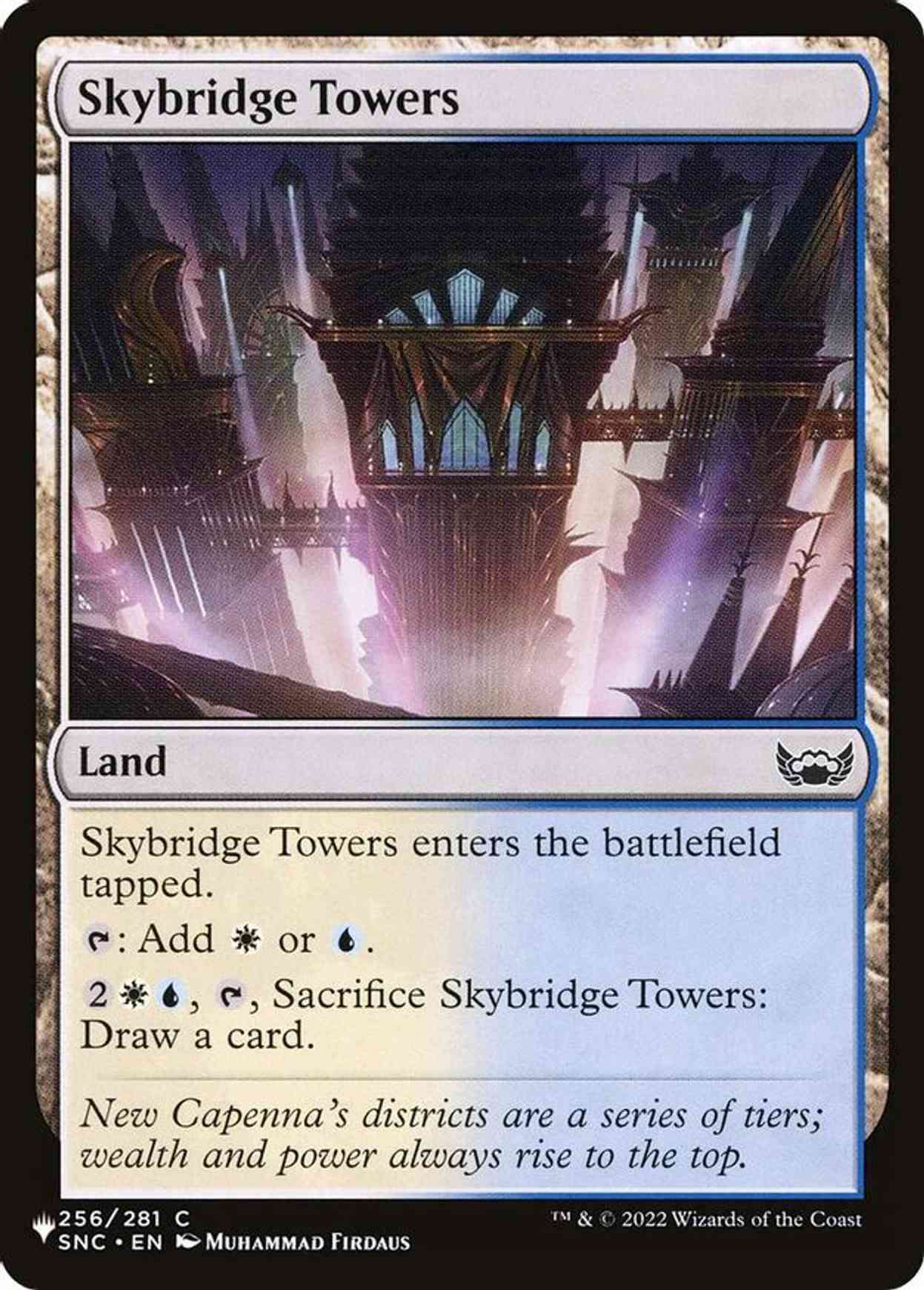 Skybridge Towers magic card front