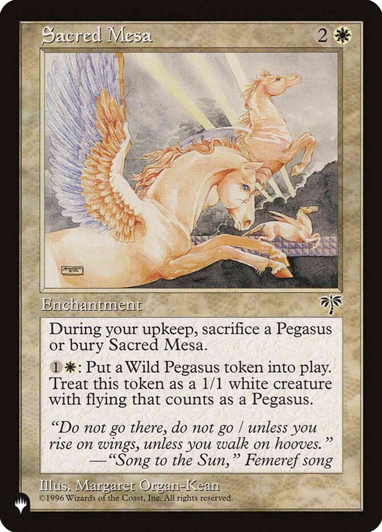Sacred Mesa magic card front