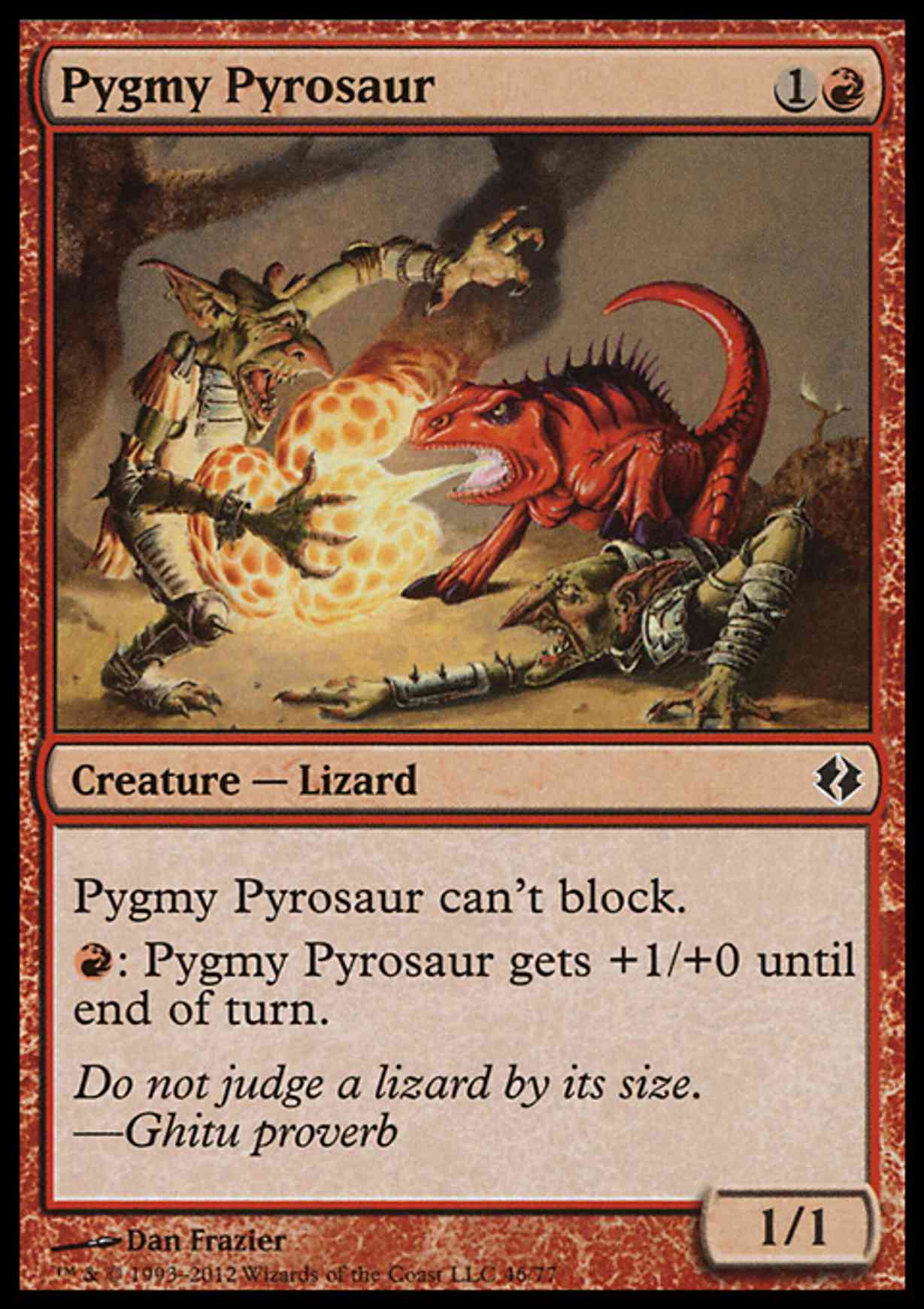 Pygmy Pyrosaur magic card front