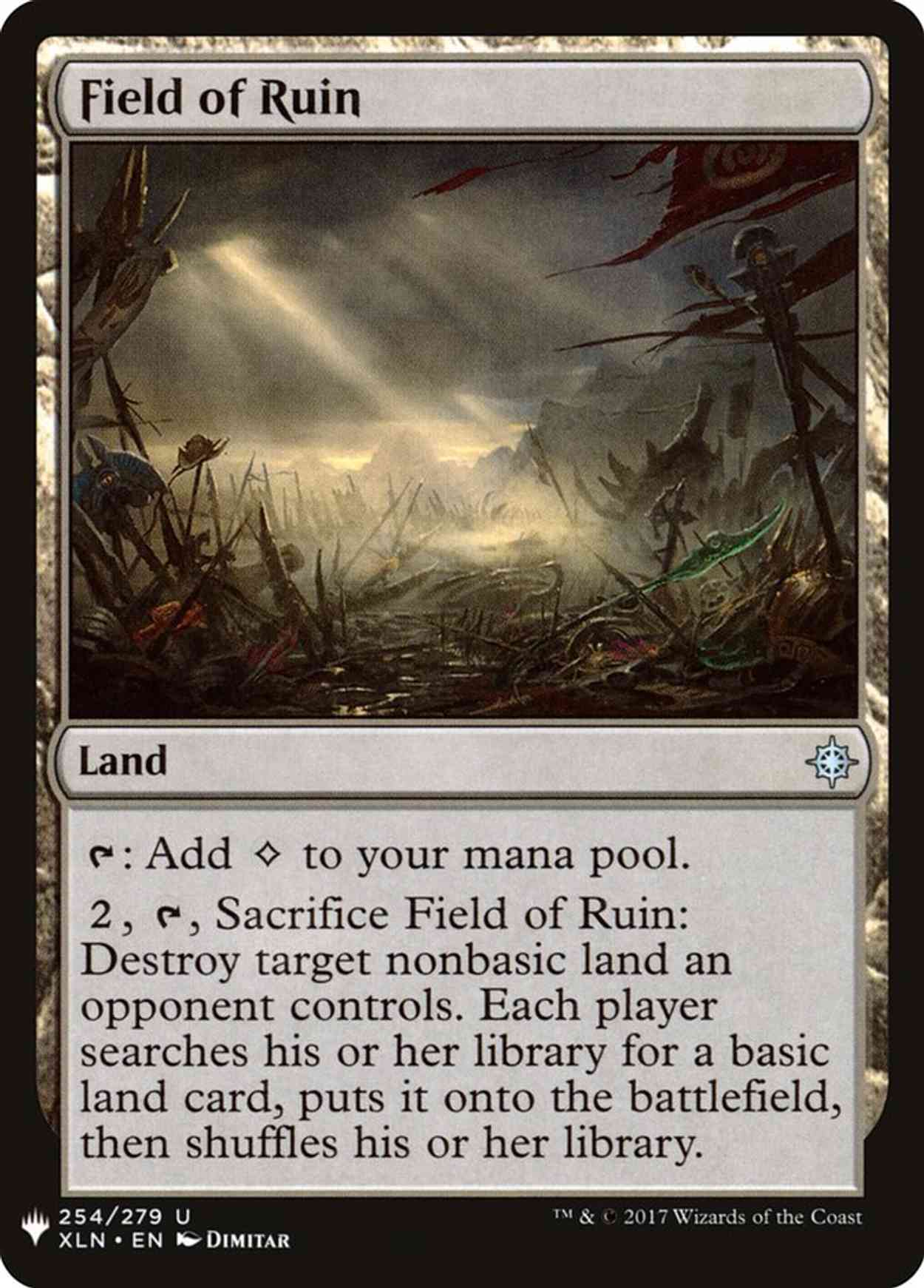 Field of Ruin magic card front