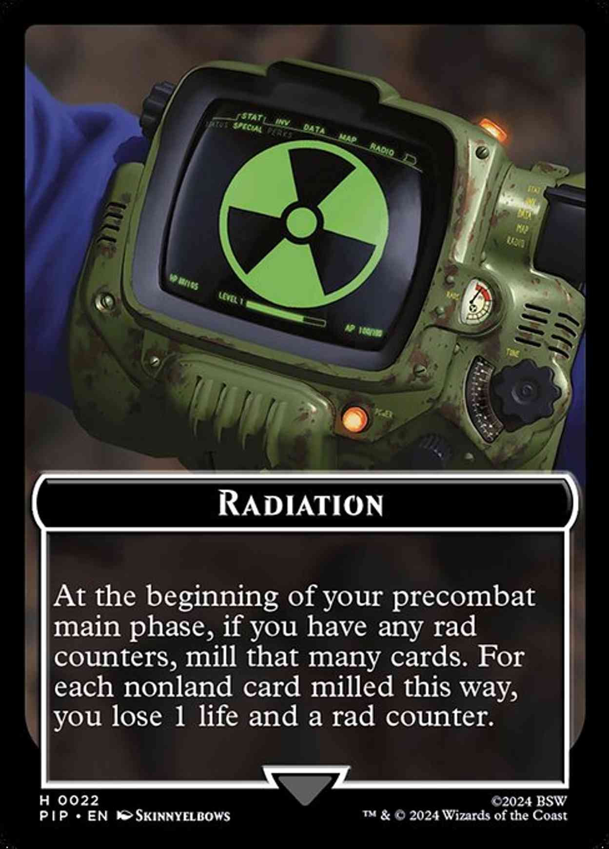 Radiation // Copy Double-Sided Token magic card front