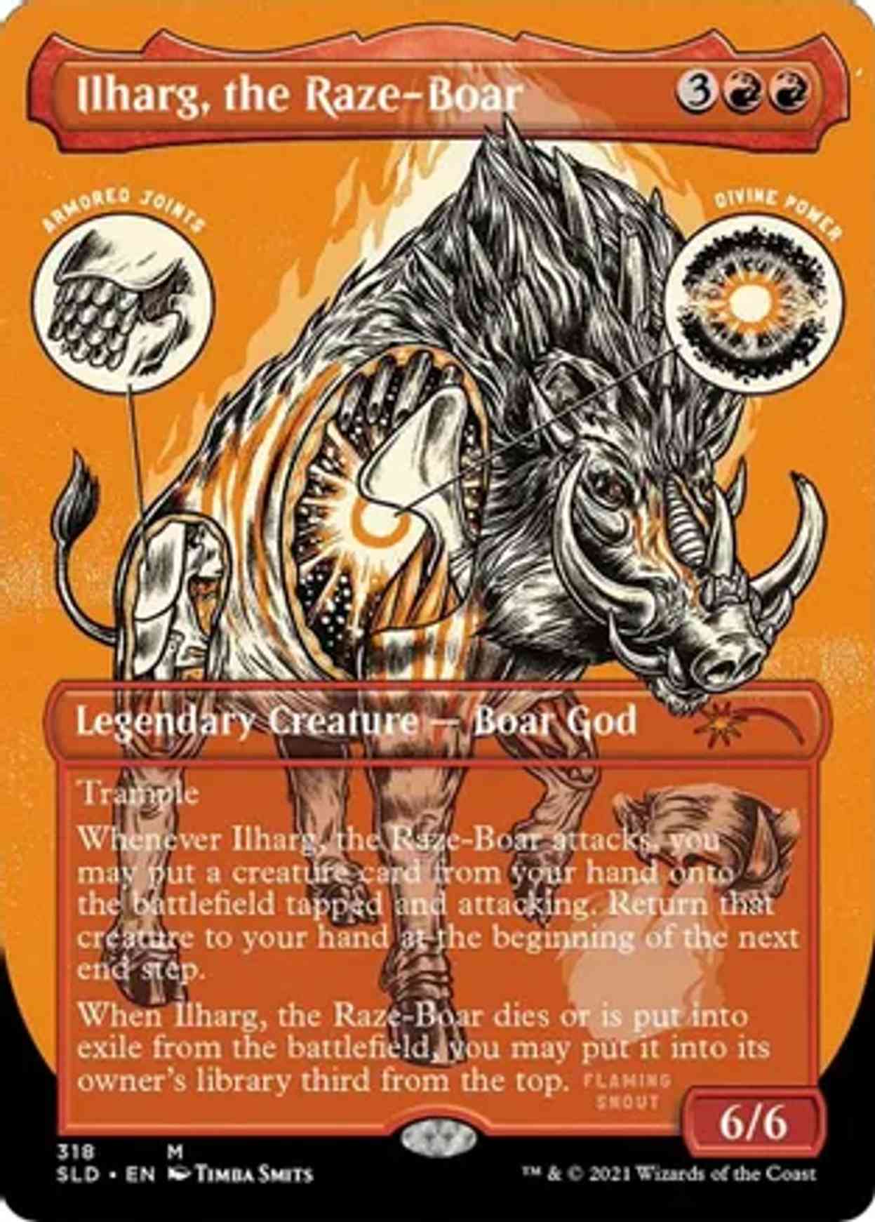 Ilharg, the Raze-Boar (Foil Etched) magic card front