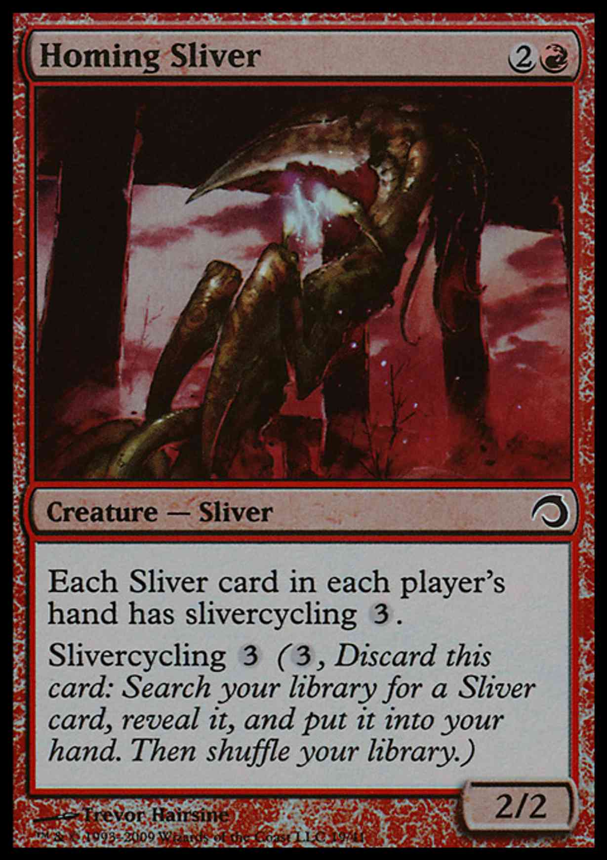 Homing Sliver magic card front