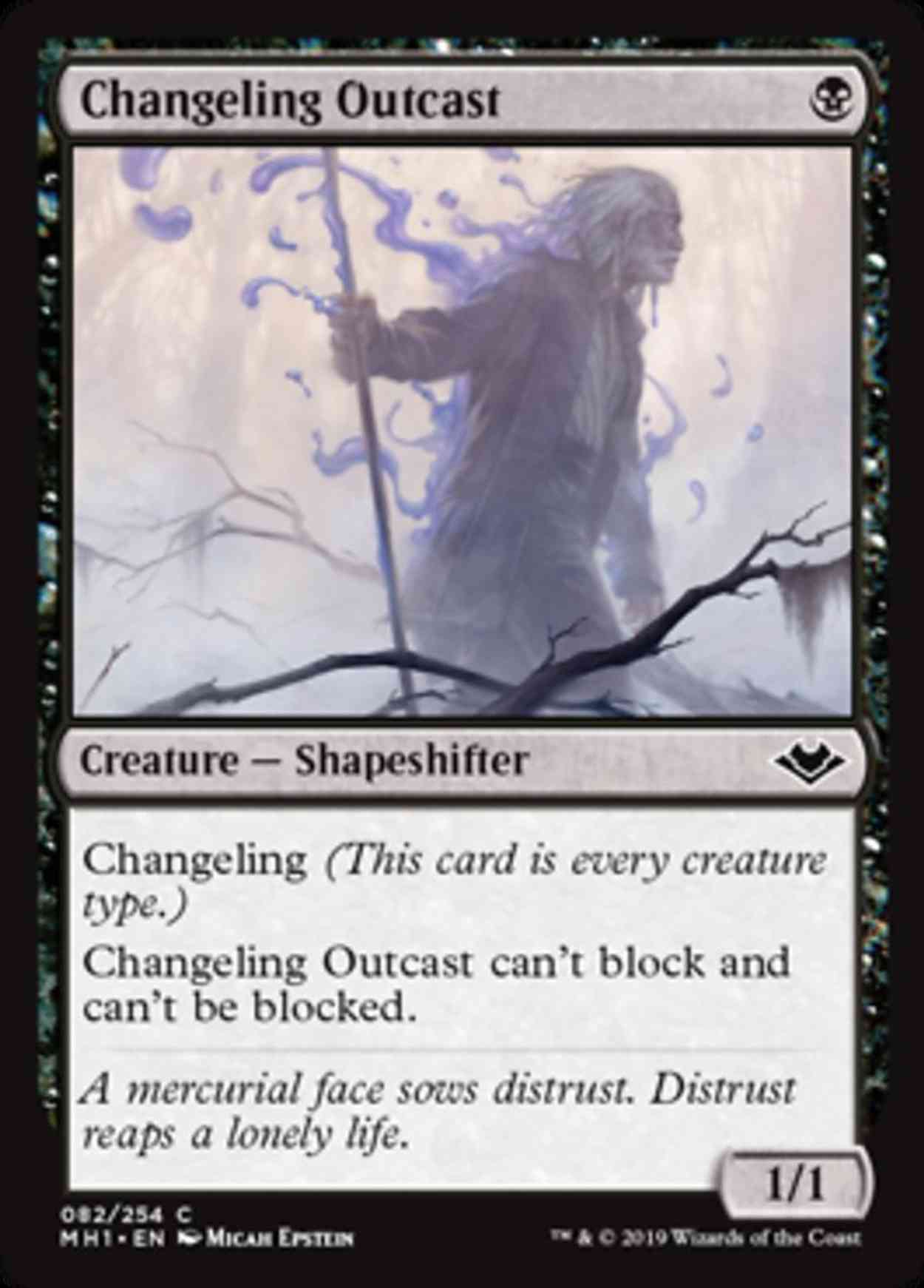 Changeling Outcast magic card front