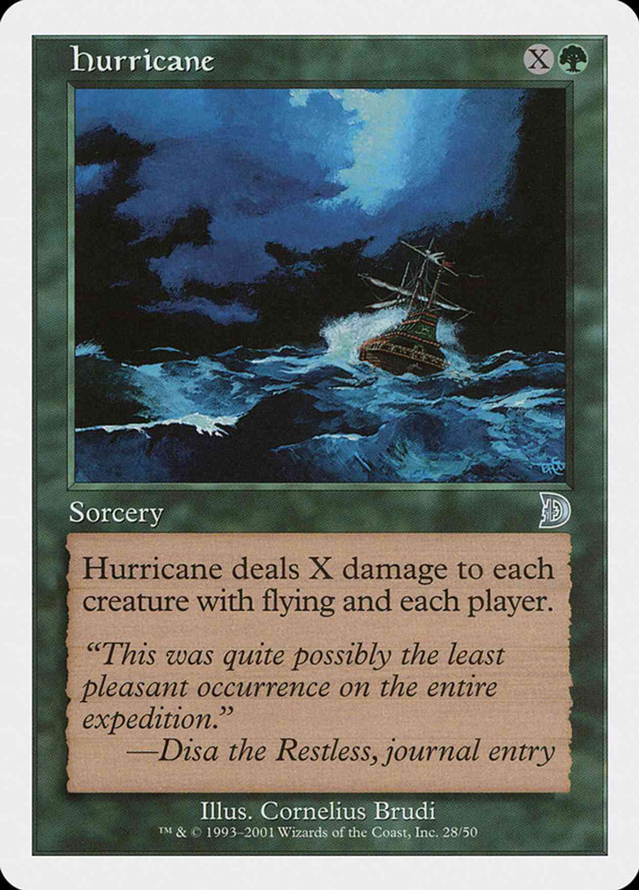 Hurricane magic card front